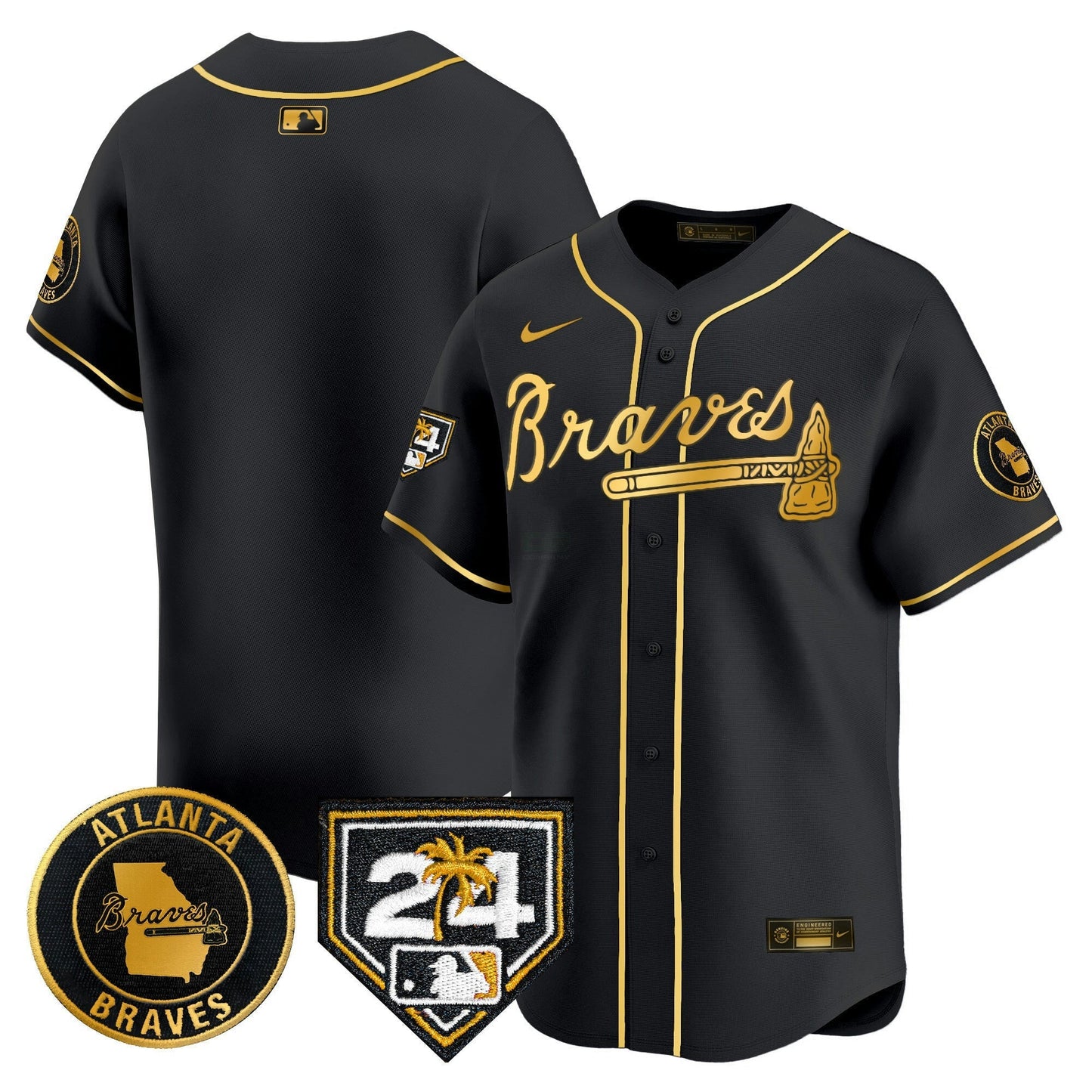 Camisa MLB Men’s Atlanta 2024 Spring Training Patch Vapor Premier Limited Jersey