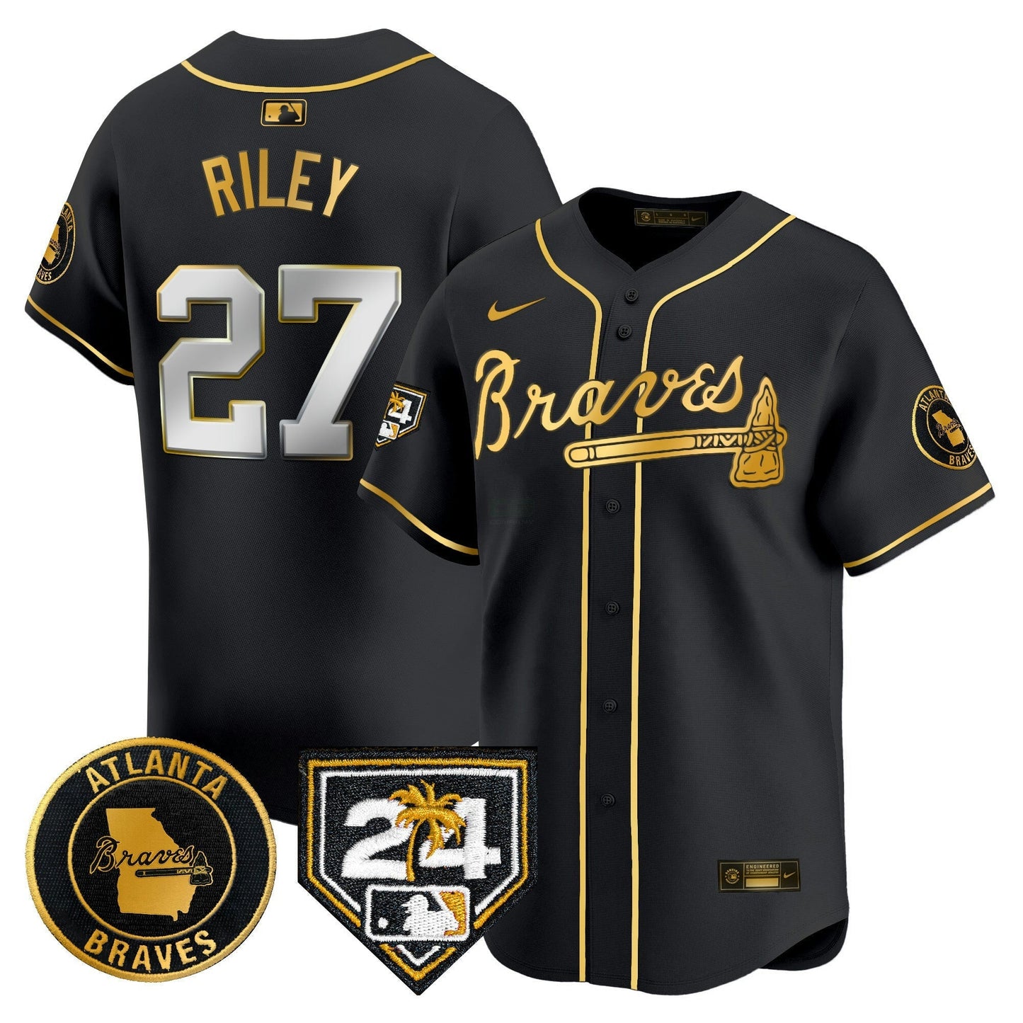 Camisa MLB Men’s Atlanta 2024 Spring Training Patch Vapor Premier Limited Jersey