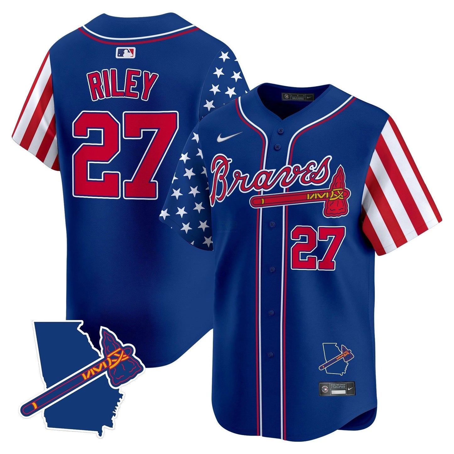 Camisa MLB Men’s Atlanta 2025 Independence Day Vapor Premier Limited Jersey