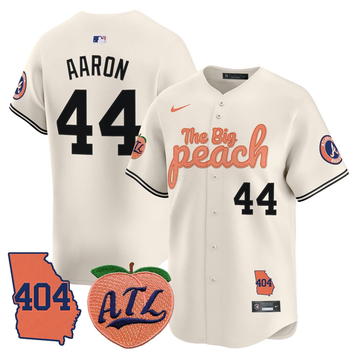 Camisa MLB Men’s Atlanta 404 & The Big Peach Vapor Premier Limited Jersey