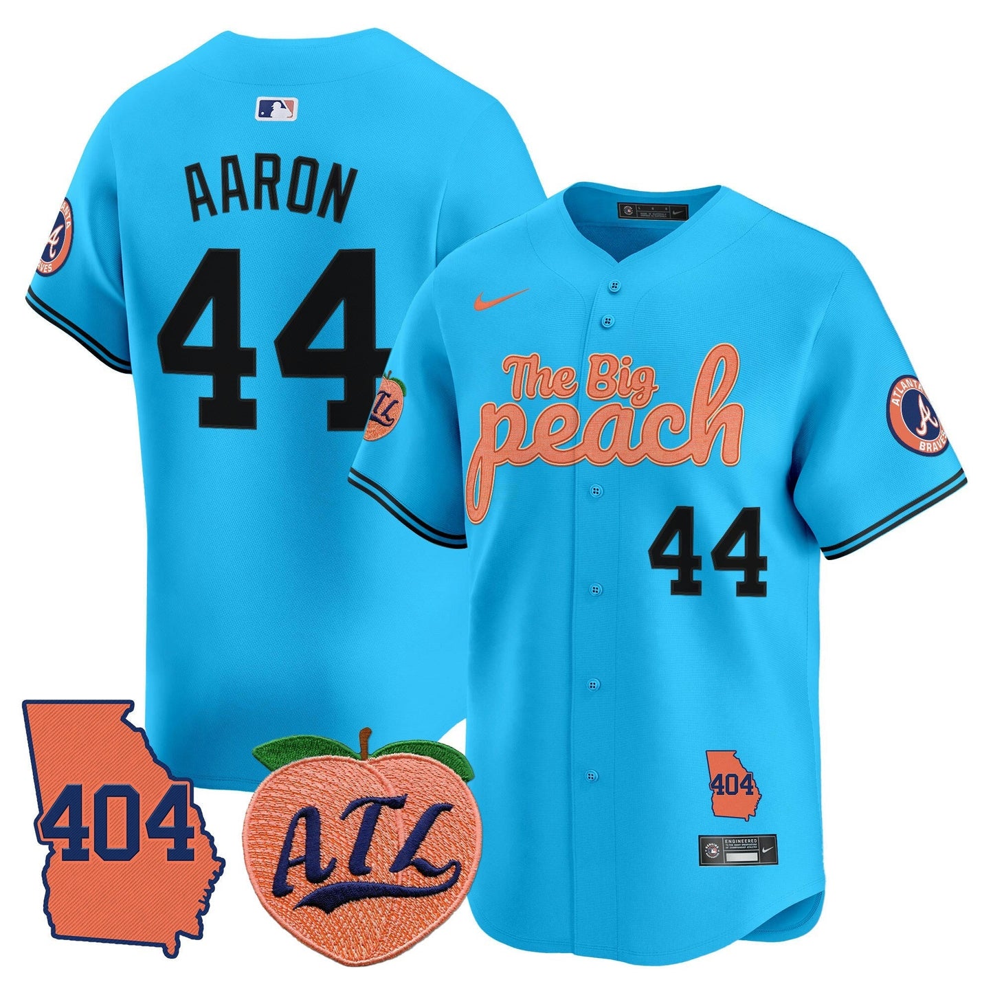 Camisa MLB Men’s Atlanta 404 & The Big Peach Vapor Premier Limited Jersey