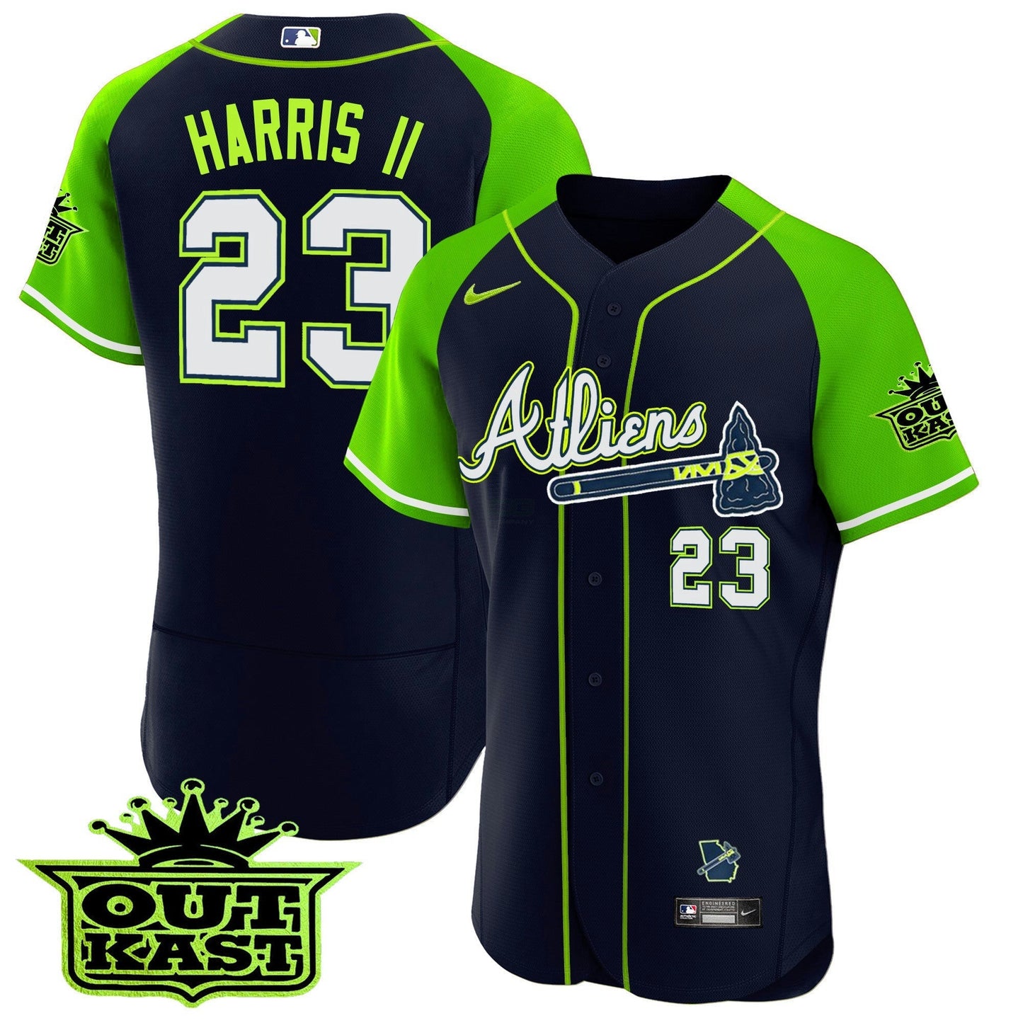 Camisa MLB Men’s Atlanta Atliens Alternativa Flex Base Jersey
