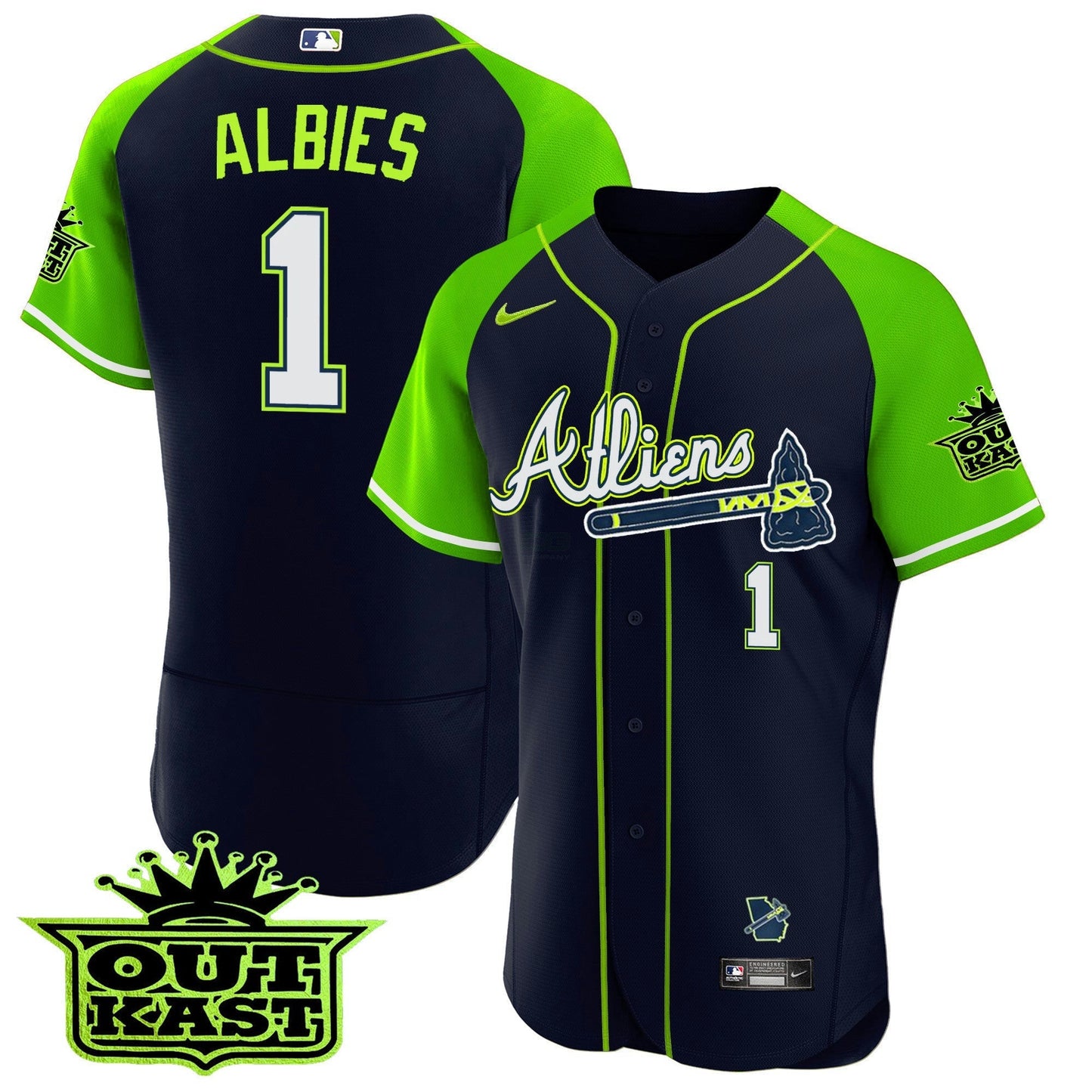 Camisa MLB Men’s Atlanta Atliens Alternativa Flex Base Jersey