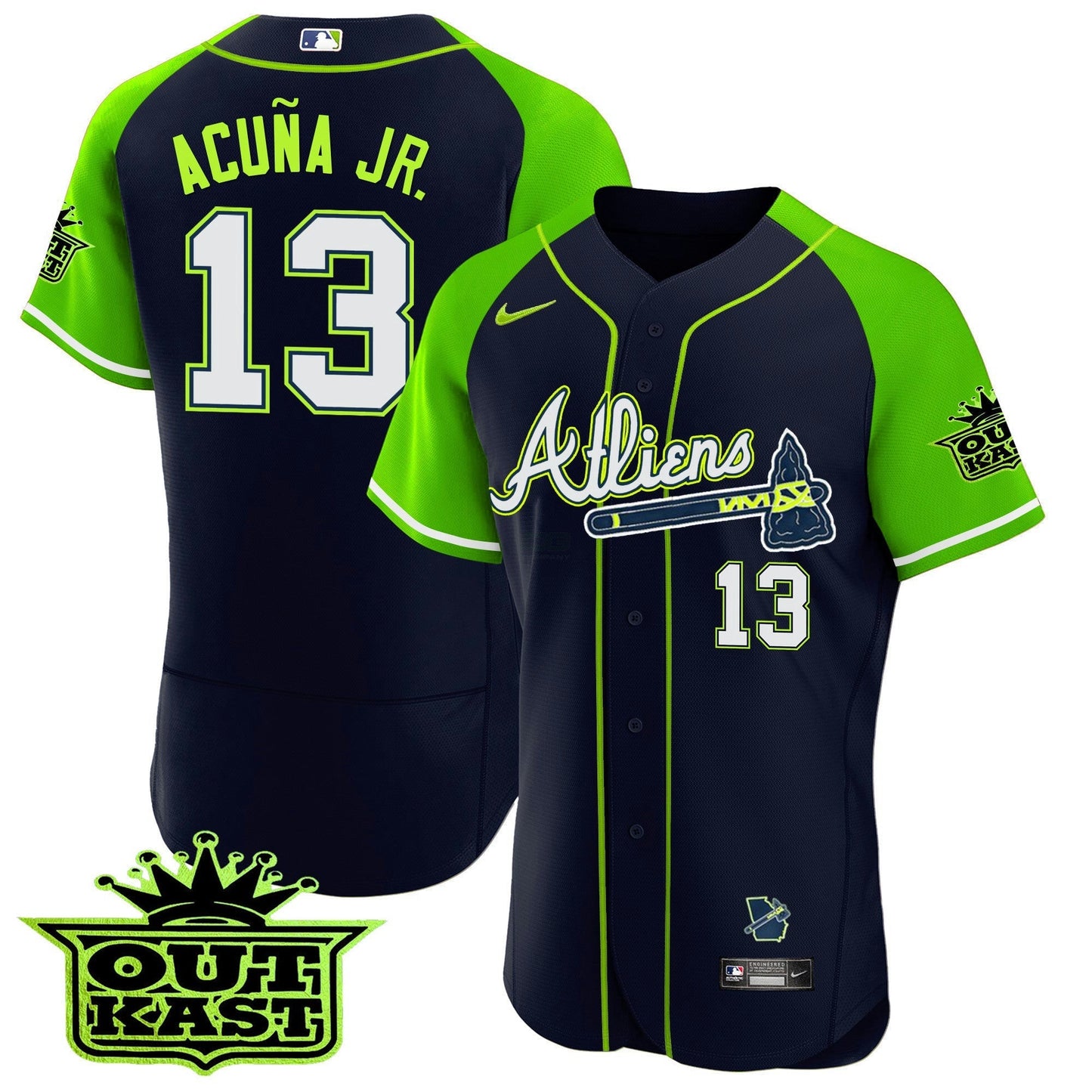 Camisa MLB Men’s Atlanta Atliens Alternativa Flex Base Jersey