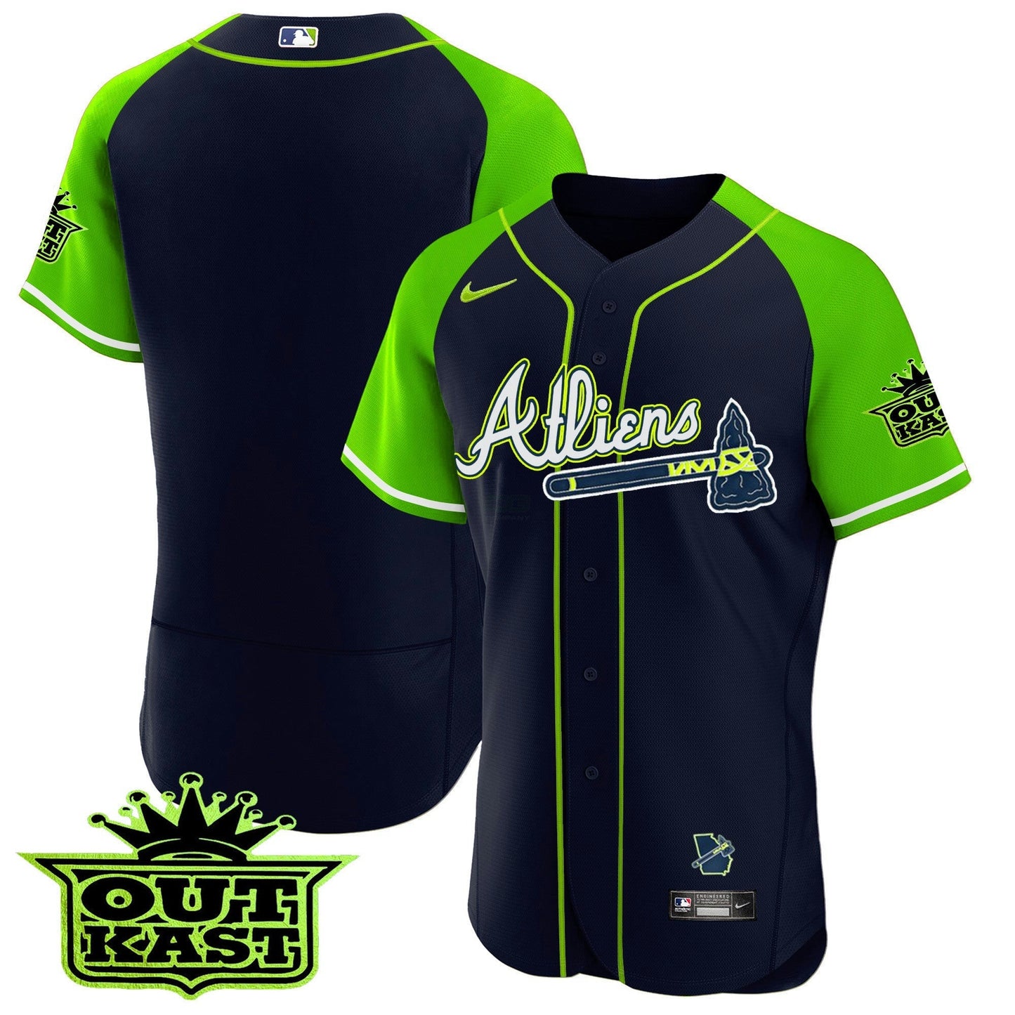 Camisa MLB Men’s Atlanta Atliens Alternativa Flex Base Jersey