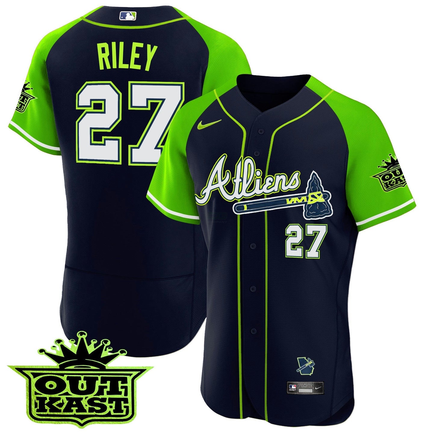 Camisa MLB Men’s Atlanta Atliens Alternativa Flex Base Jersey