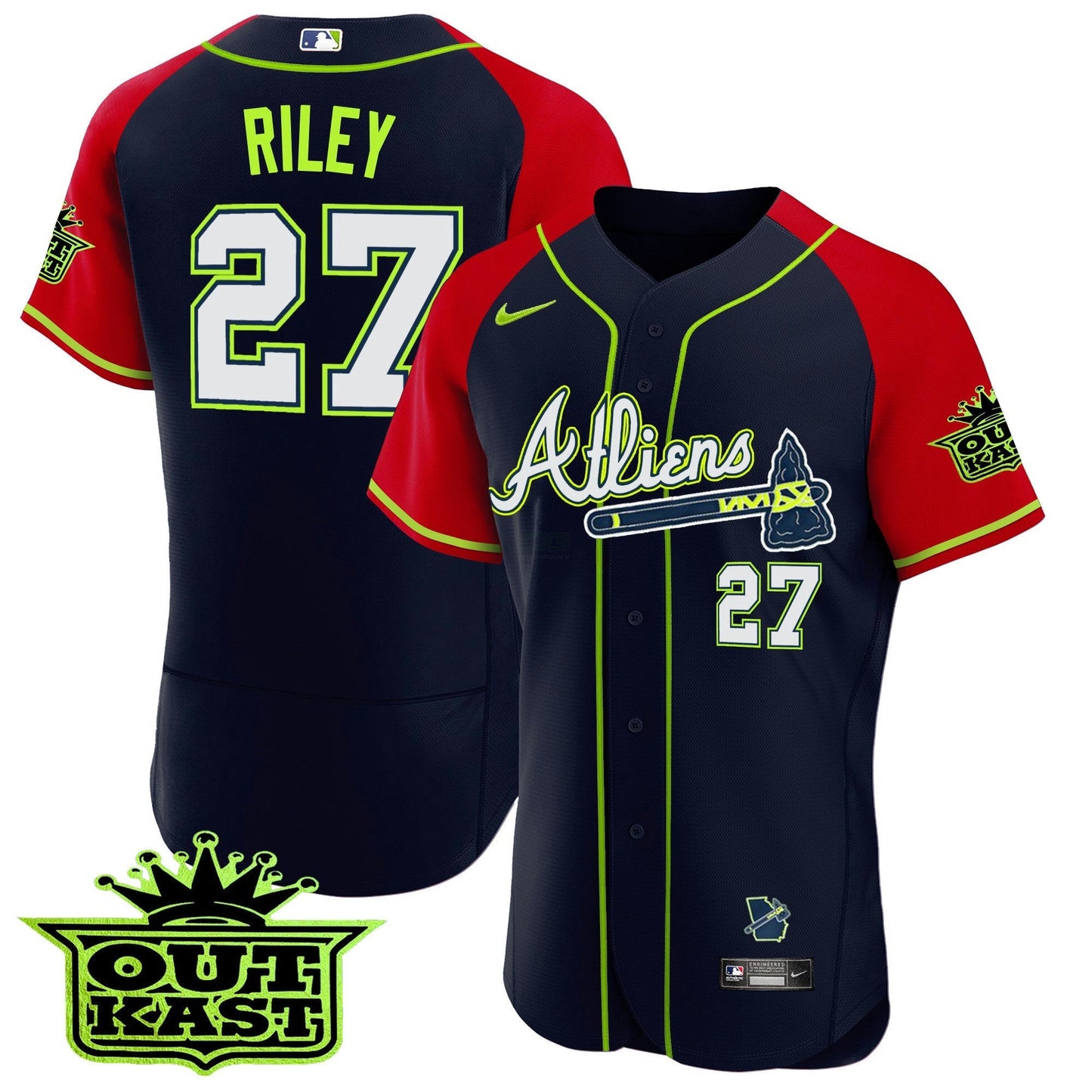 Camisa MLB Men’s Atlanta Atliens Alternativa Flex Base Jersey