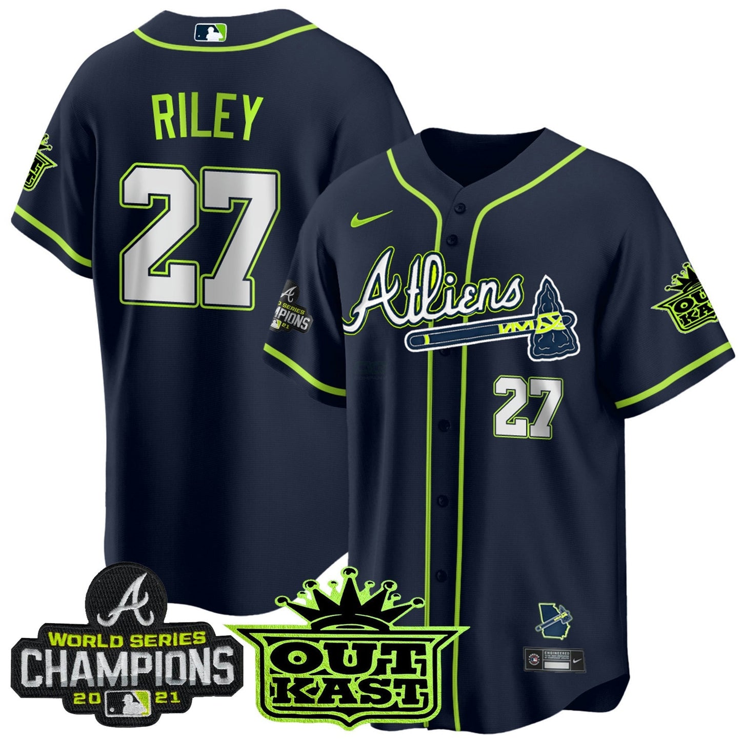 Camisa MLB Men’s Atlanta Atliens Champions Cool Base Jersey