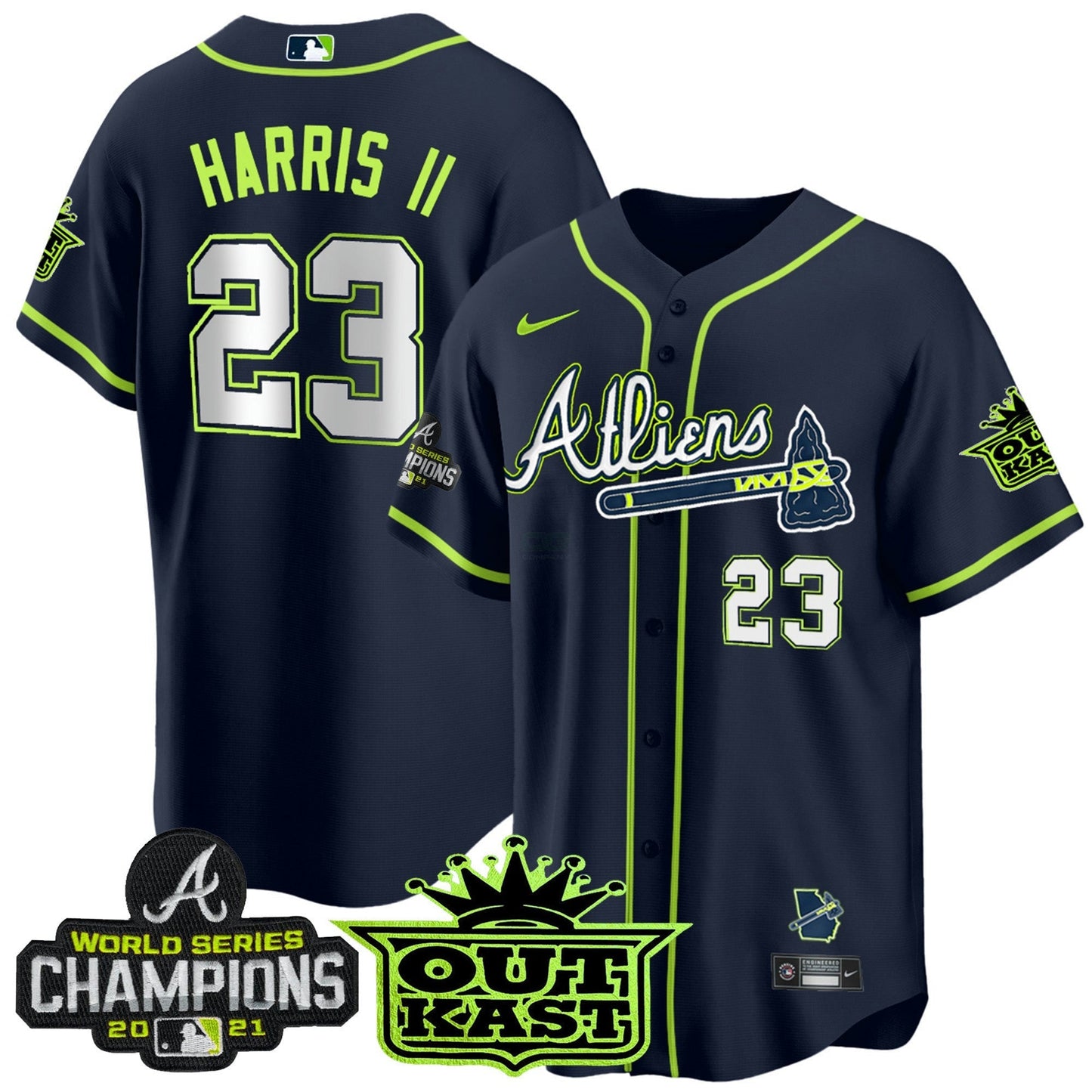 Camisa MLB Men’s Atlanta Atliens Champions Cool Base Jersey