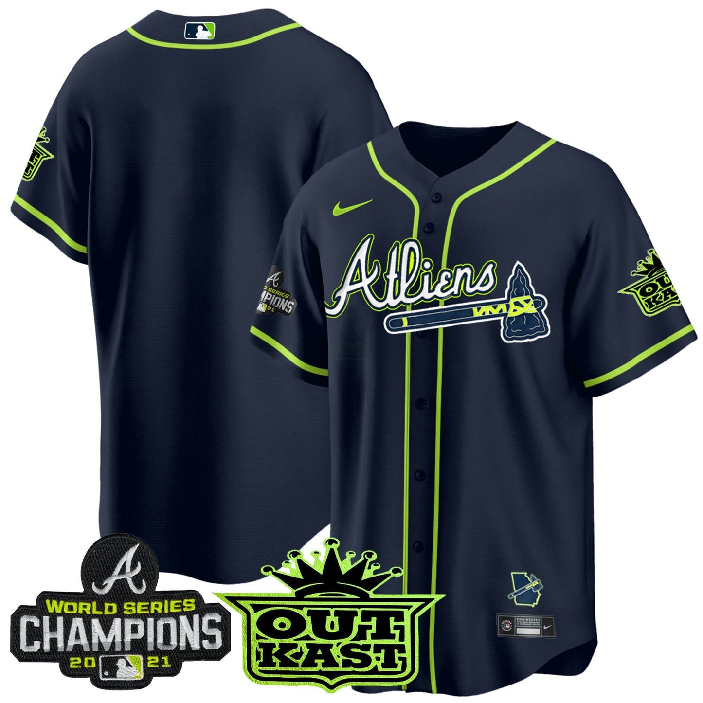 Camisa MLB Men’s Atlanta Atliens Champions Cool Base Jersey