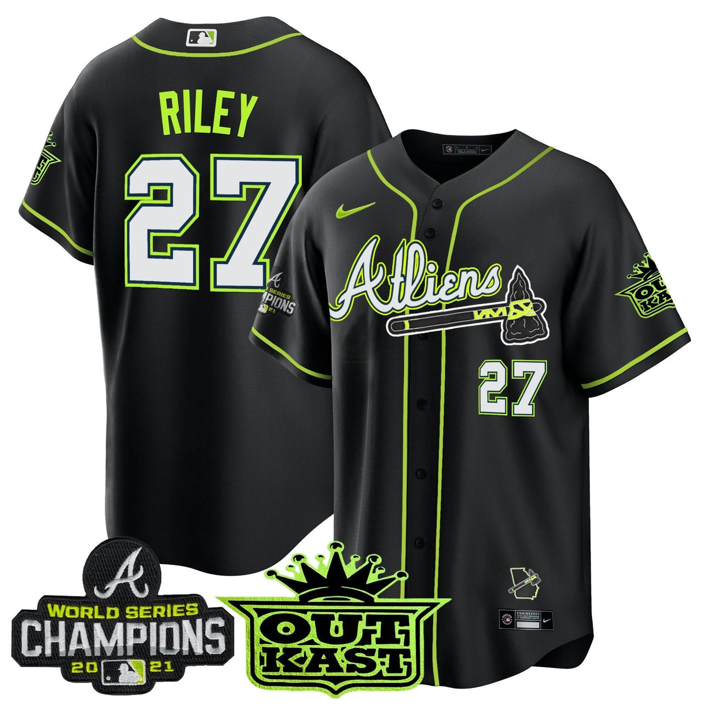 Camisa MLB Men’s Atlanta Atliens Champions Cool Base Jersey