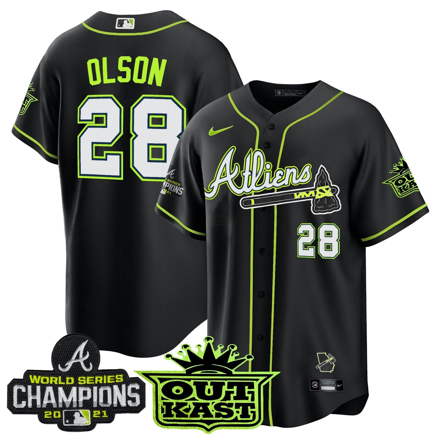 Camisa MLB Men’s Atlanta Atliens Champions Cool Base Jersey