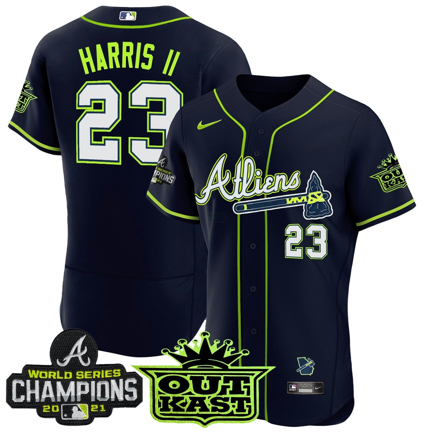Camisa MLB Men’s Atlanta Atliens Champions Flex Base Jersey