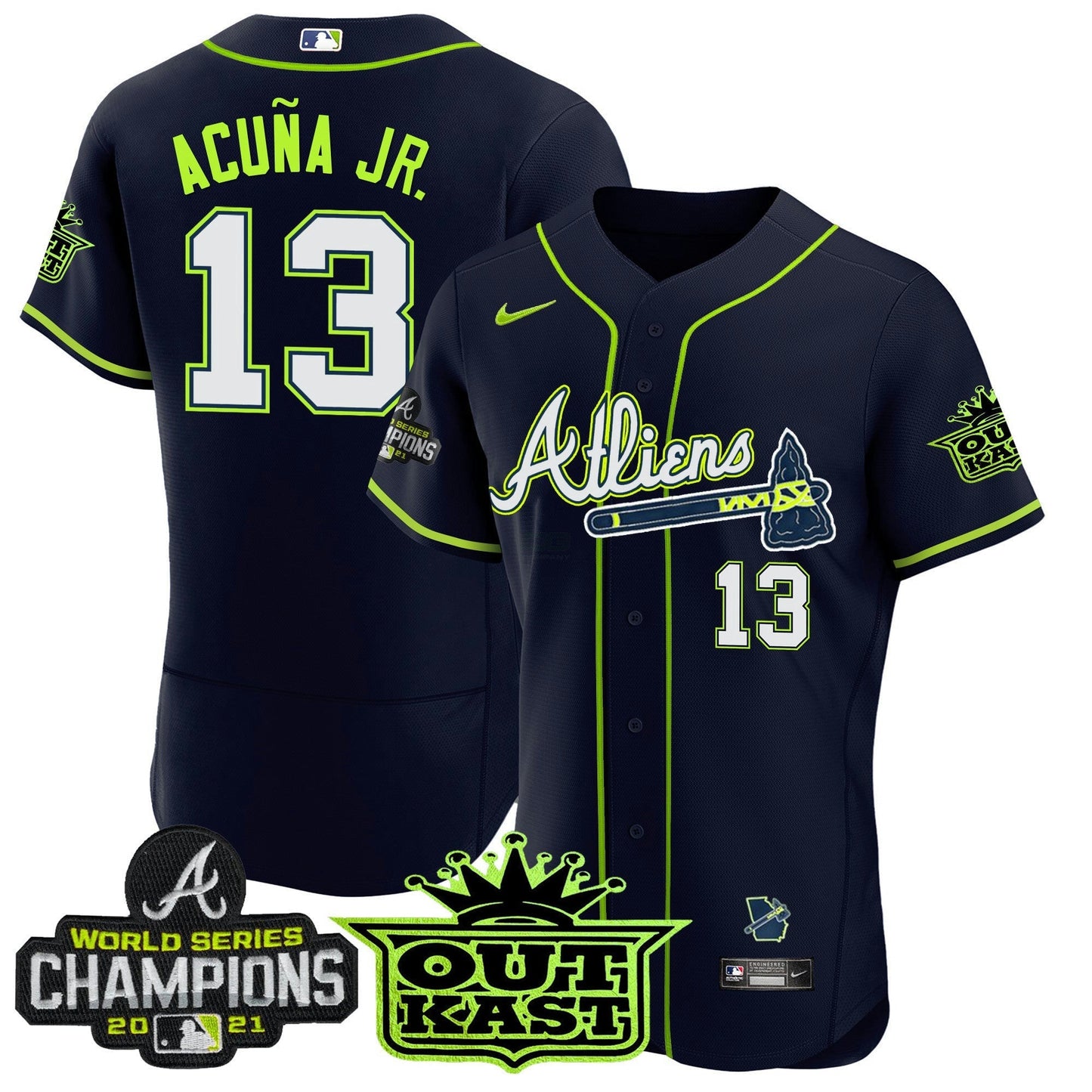 Camisa MLB Men’s Atlanta Atliens Champions Flex Base Jersey