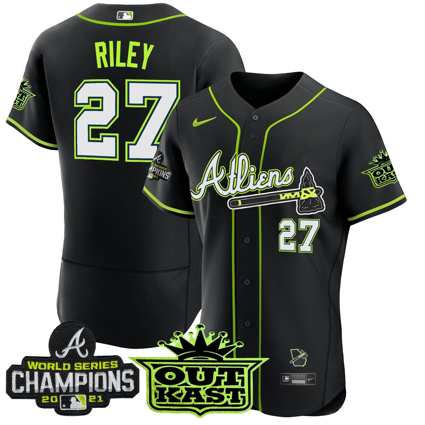 Camisa MLB Men’s Atlanta Atliens Champions Flex Base Jersey