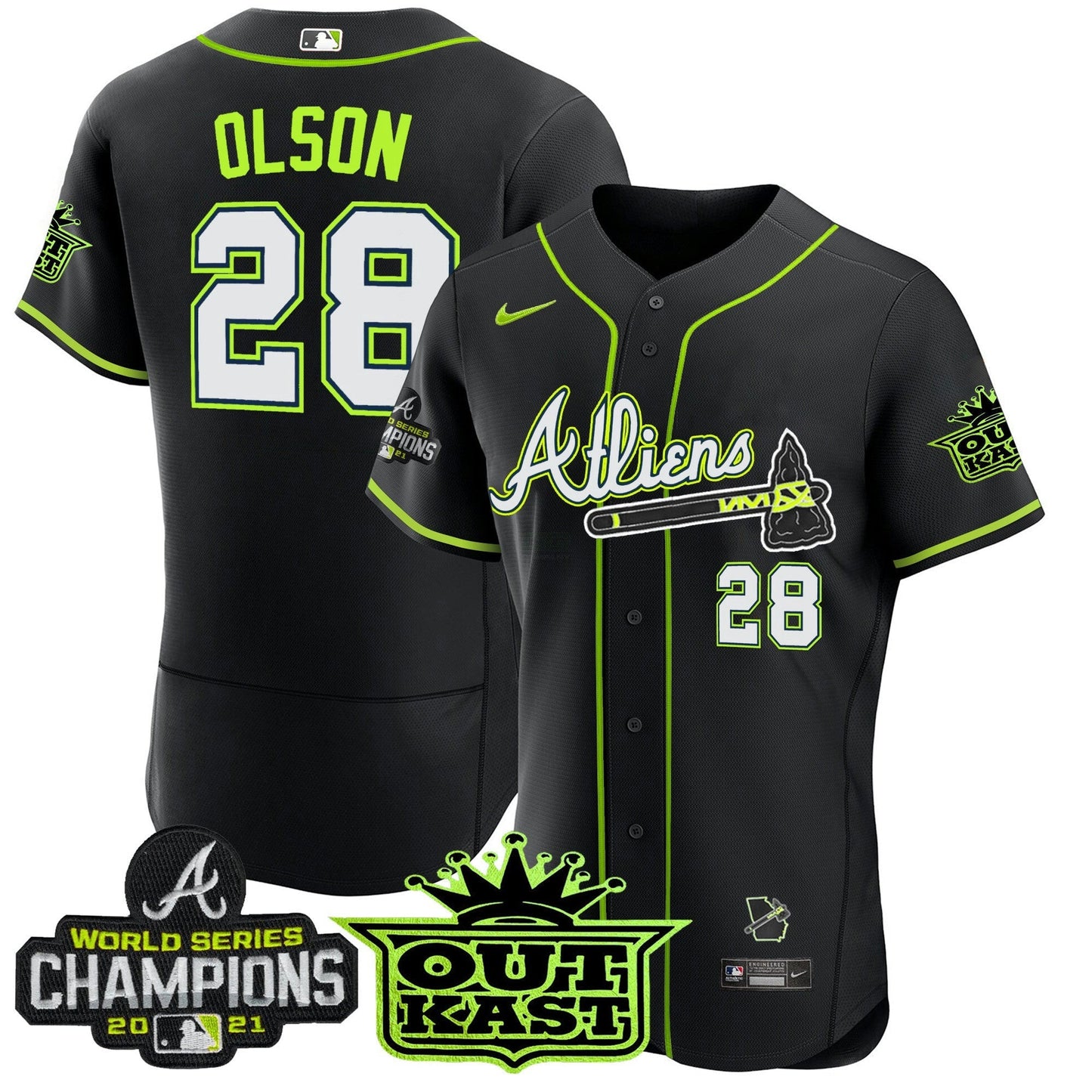 Camisa MLB Men’s Atlanta Atliens Champions Flex Base Jersey