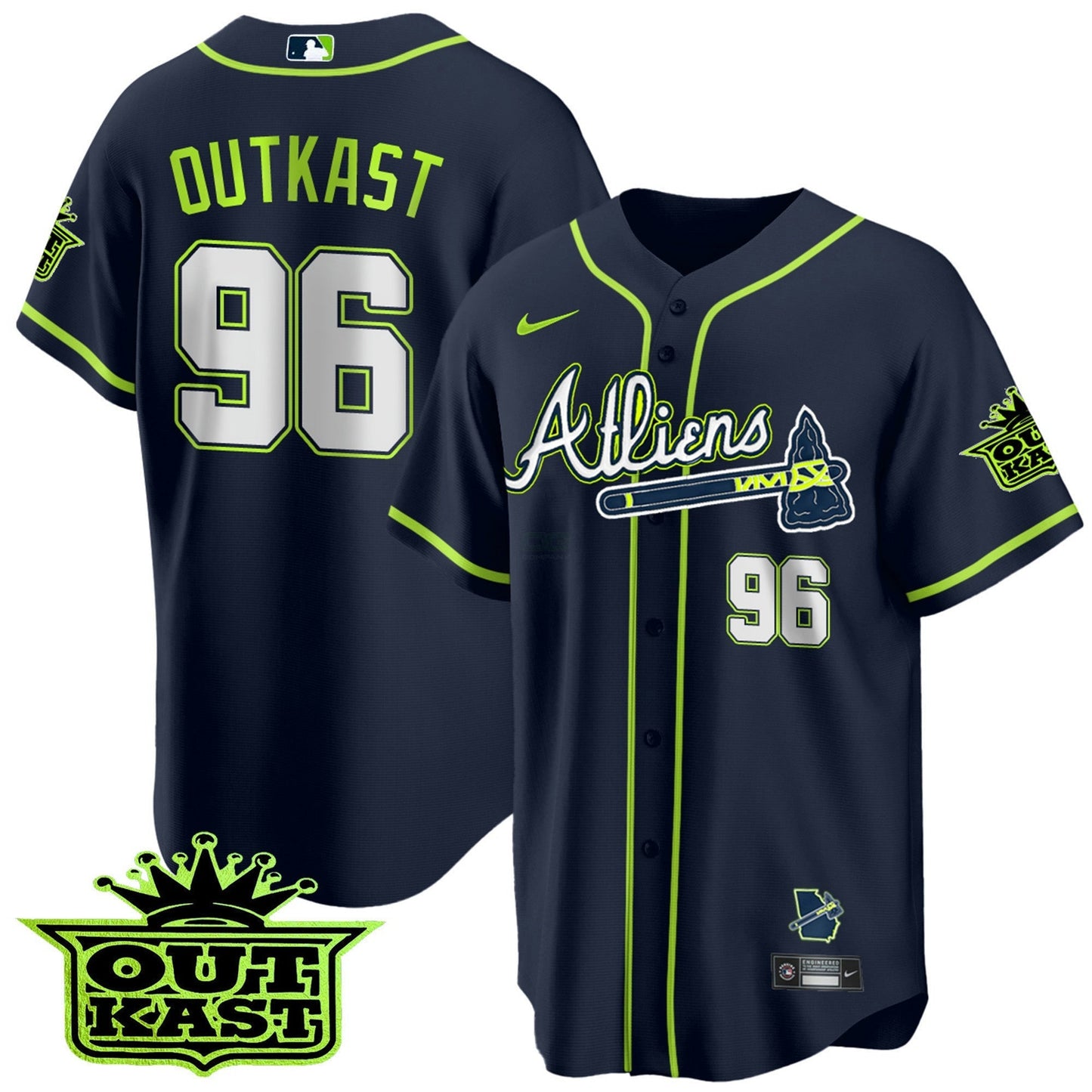 Camisa MLB Men’s Atlanta Atliens Cool Base Jersey