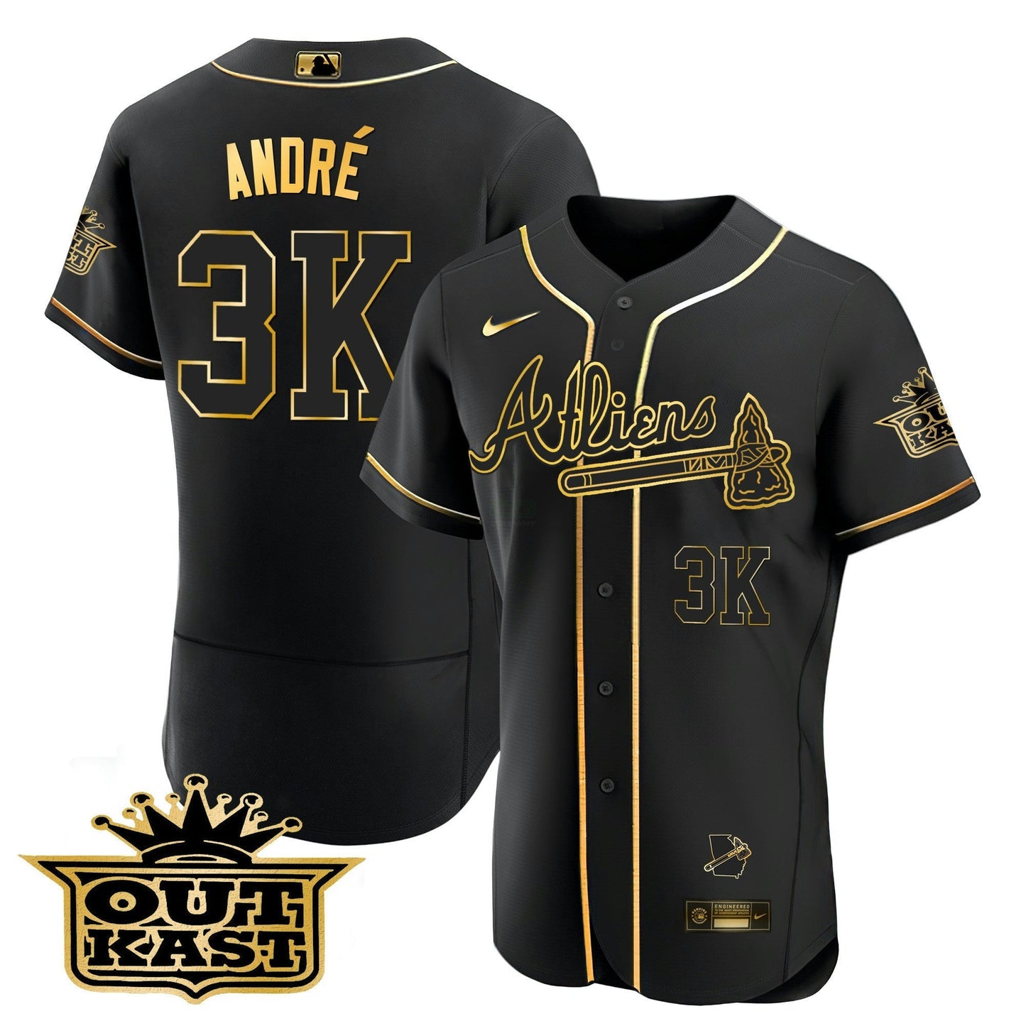 Camisa MLB Men’s Atlanta Atliens Flex Base Jersey V2