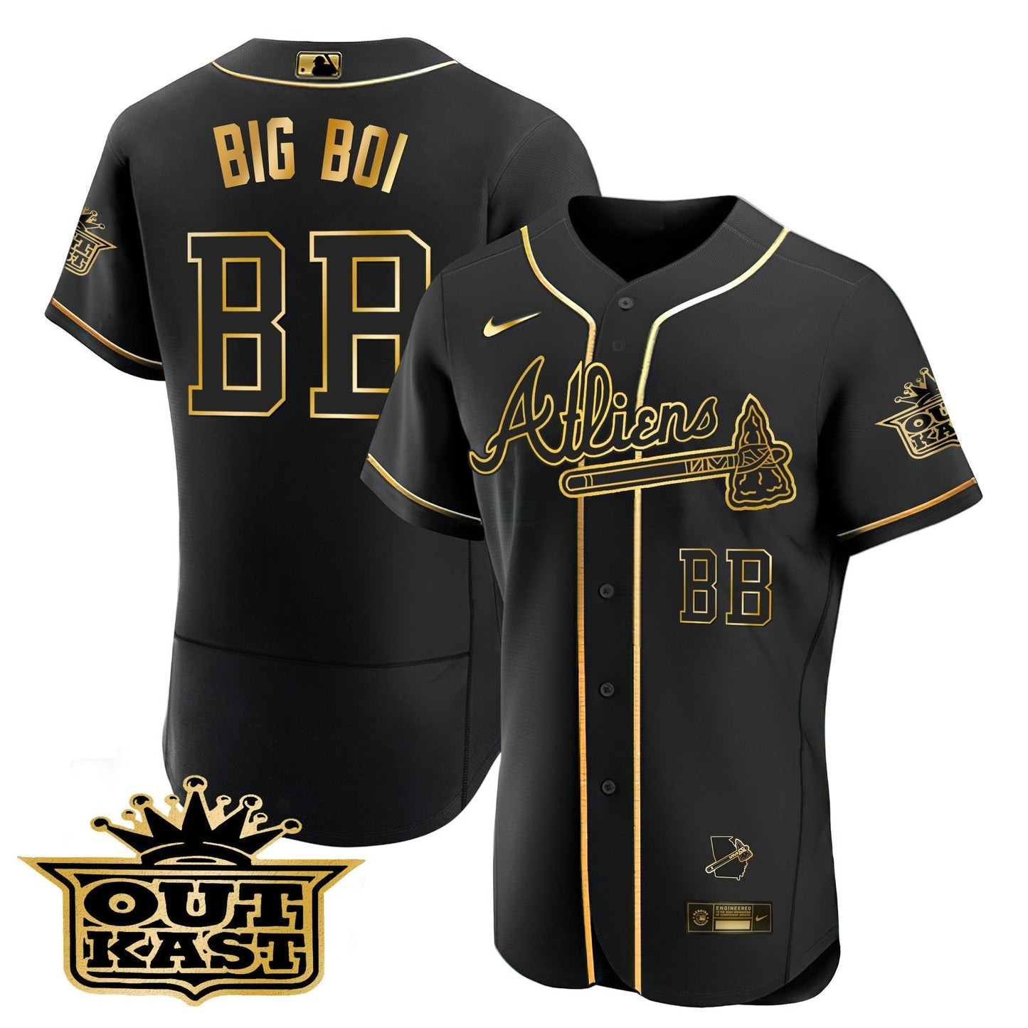 Camisa MLB Men’s Atlanta Atliens Flex Base Jersey V2