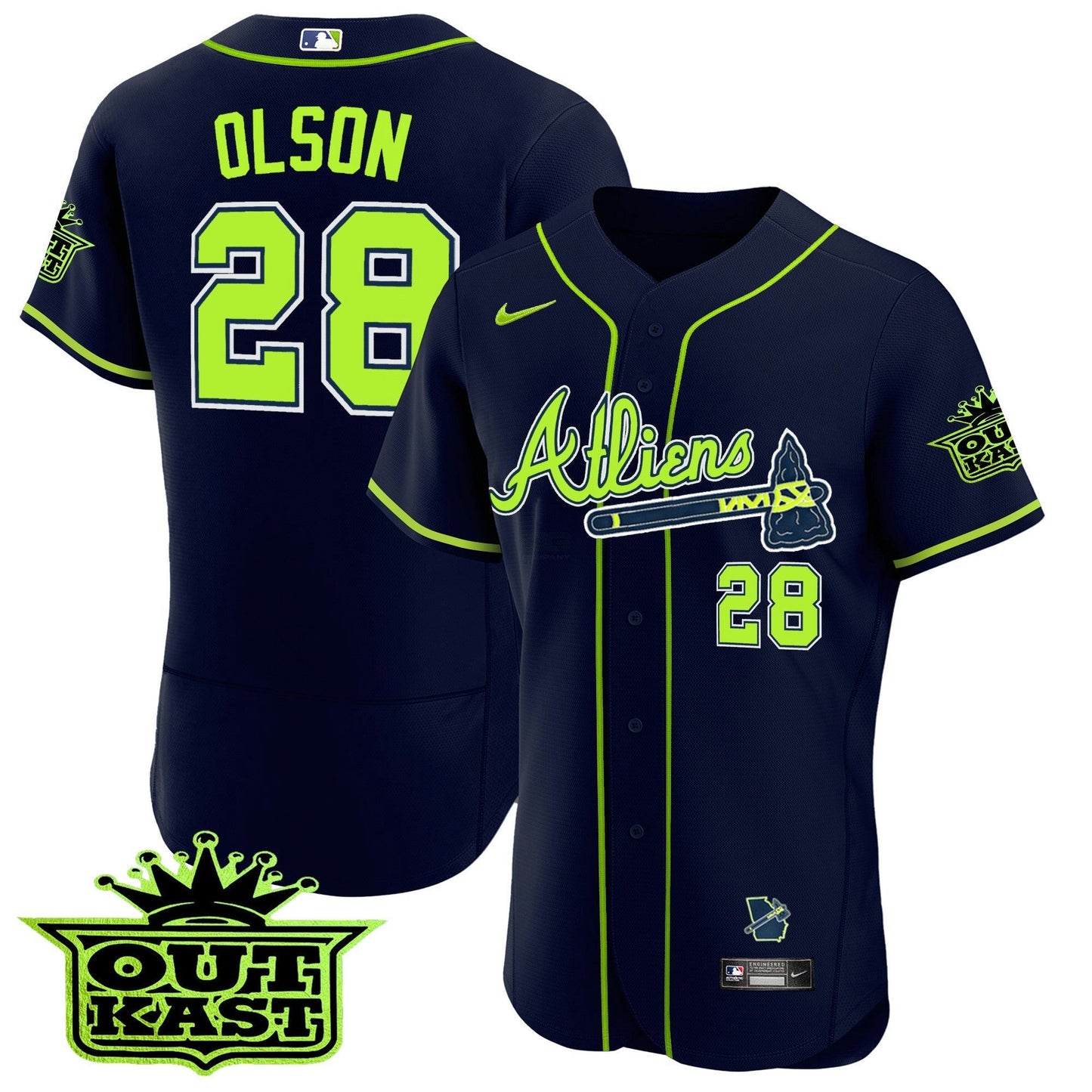 Camisa MLB Men’s Atlanta Atliens Flex Base Jersey V3