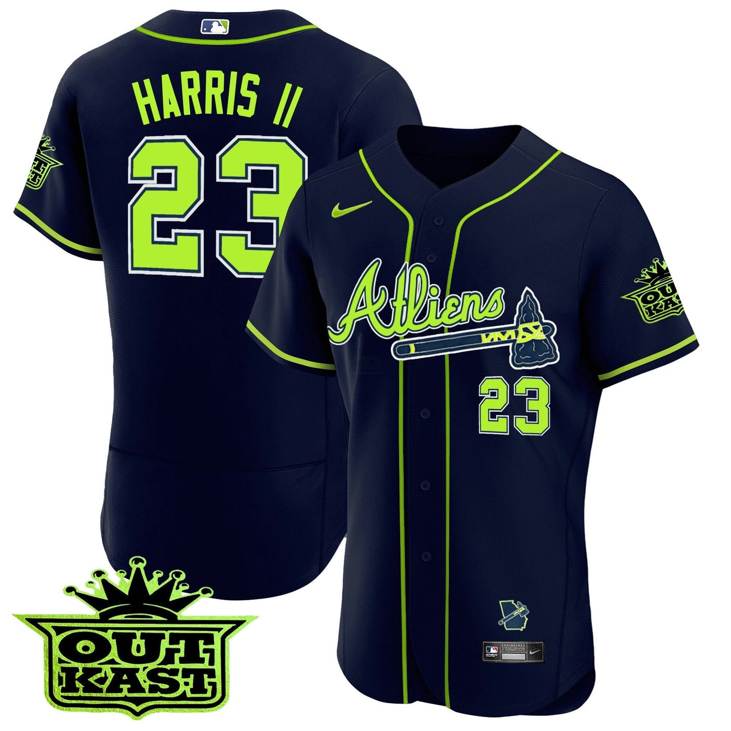 Camisa MLB Men’s Atlanta Atliens Flex Base Jersey V3