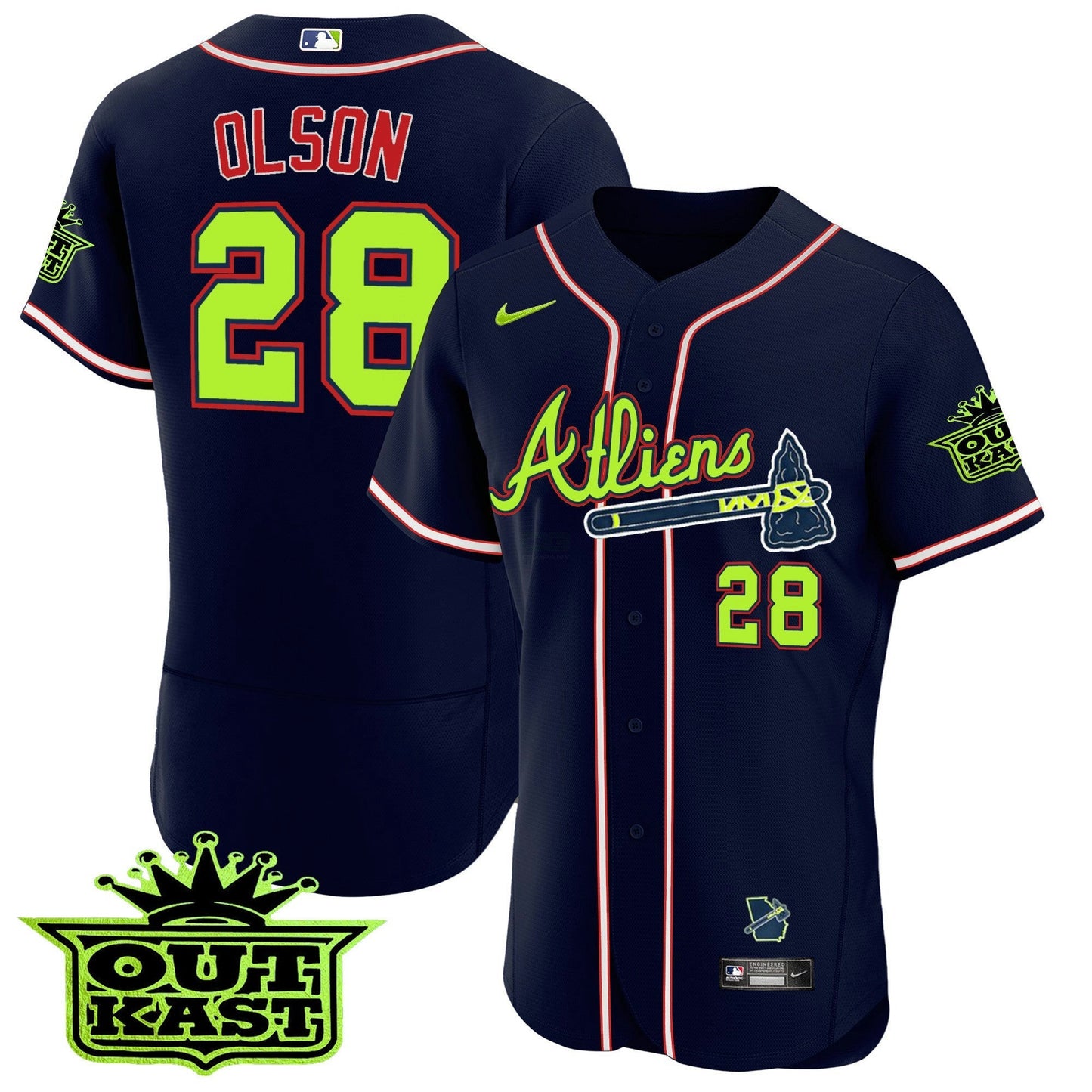 Camisa MLB Men’s Atlanta Atliens Flex Base Jersey V3