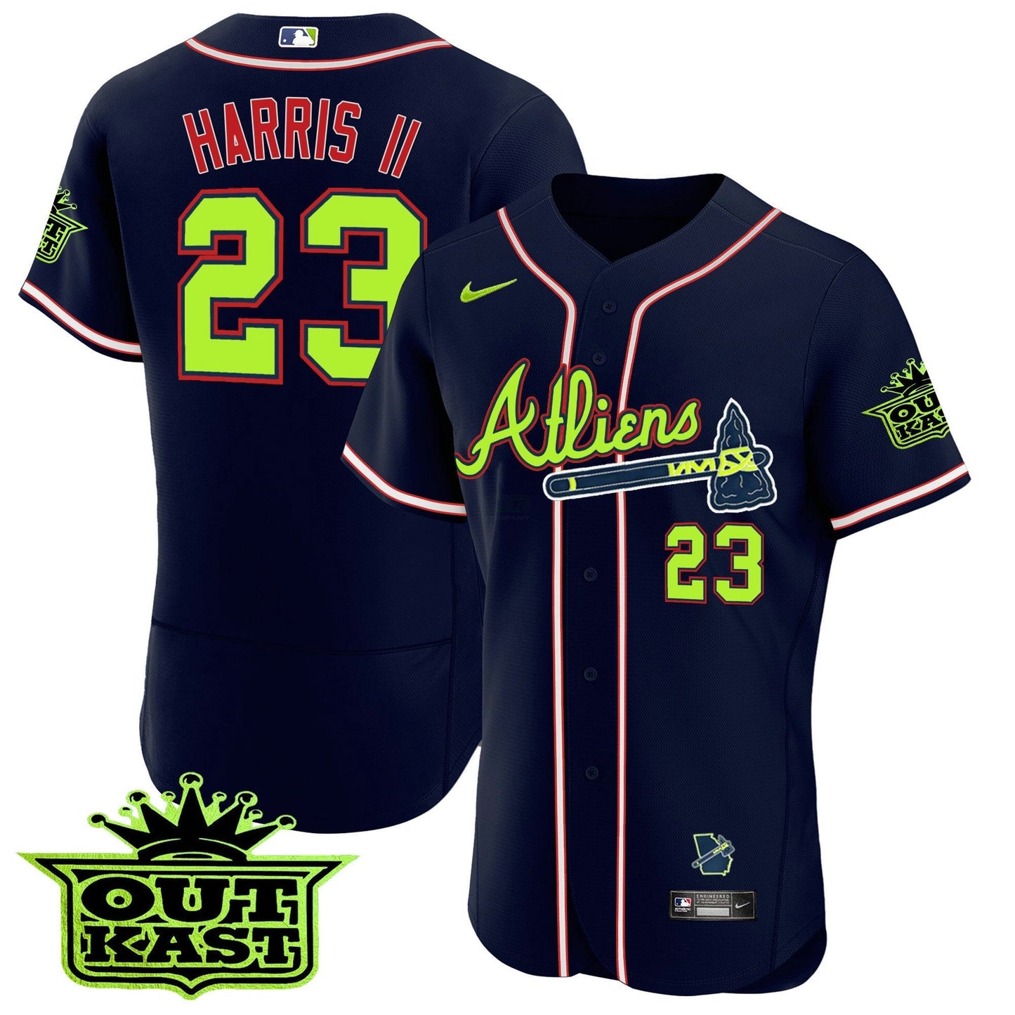 Camisa MLB Men’s Atlanta Atliens Flex Base Jersey V3