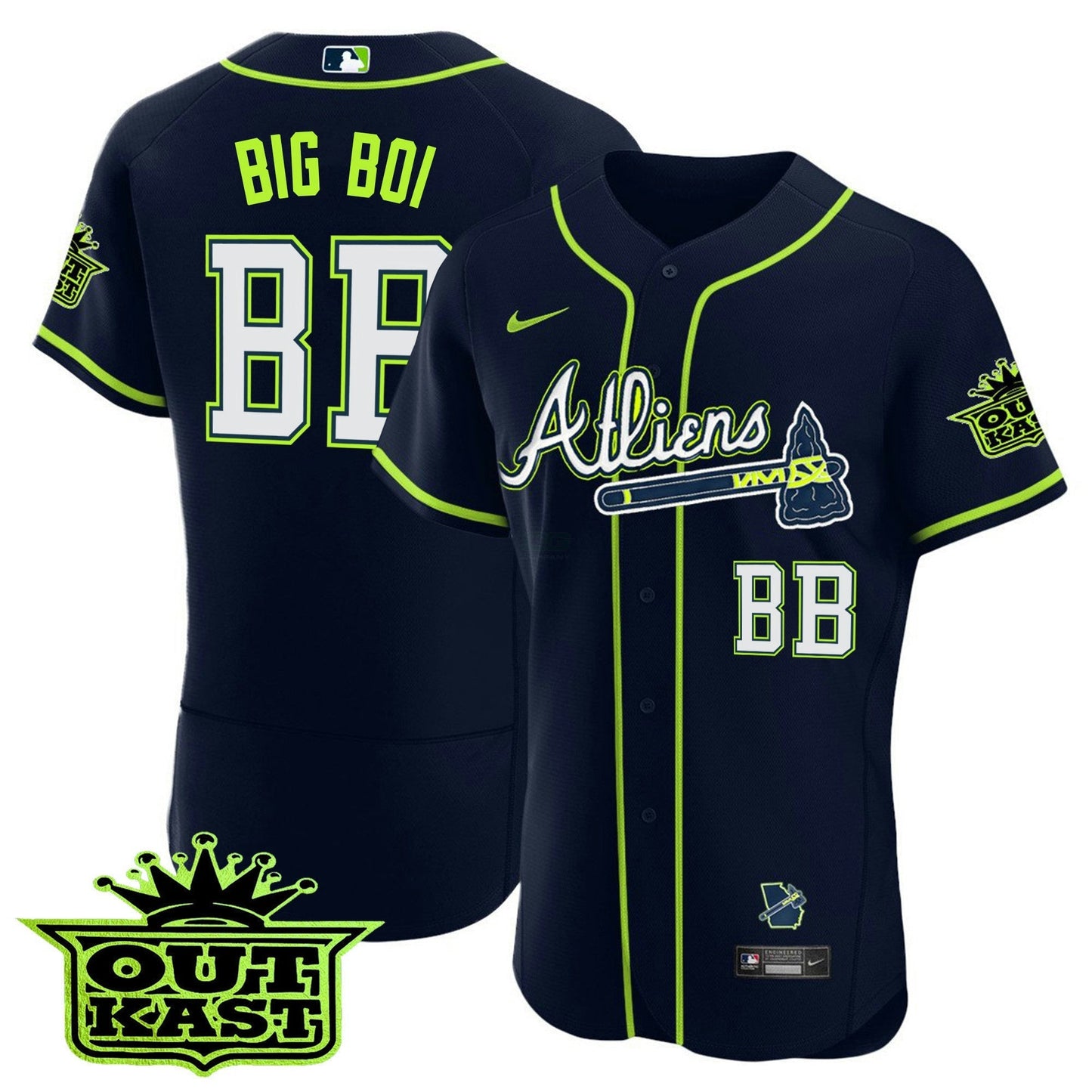 Camisa MLB Men’s Atlanta Atliens Flex Base Jersey V4
