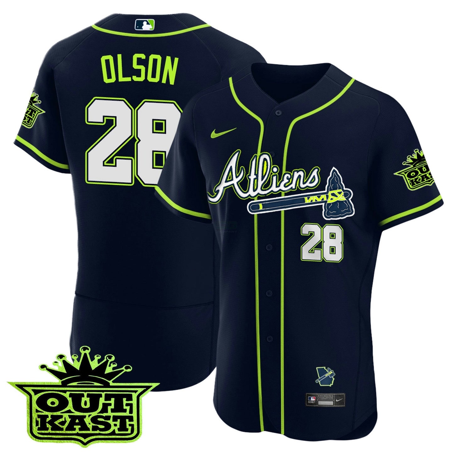 Camisa MLB Men’s Atlanta Atliens Flex Base Jersey V4
