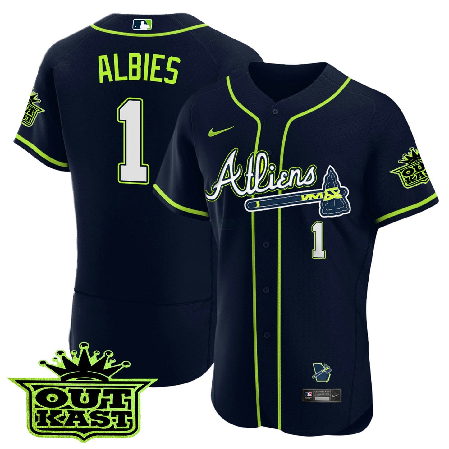 Camisa MLB Men’s Atlanta Atliens Flex Base Jersey V4