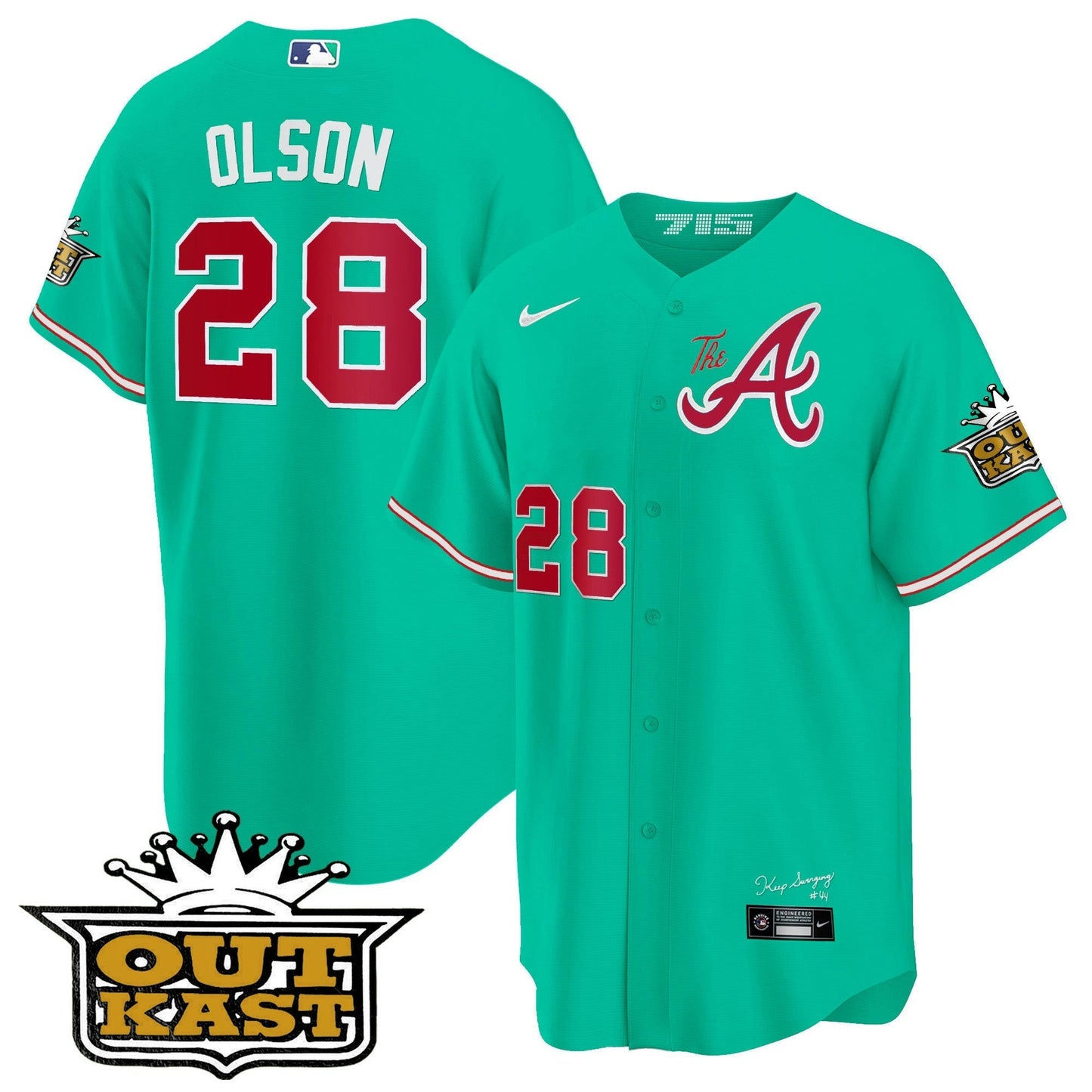 Camisa MLB Men’s Atlanta Atliens The A Cool Base Jersey – Galaxy Version – Stitched