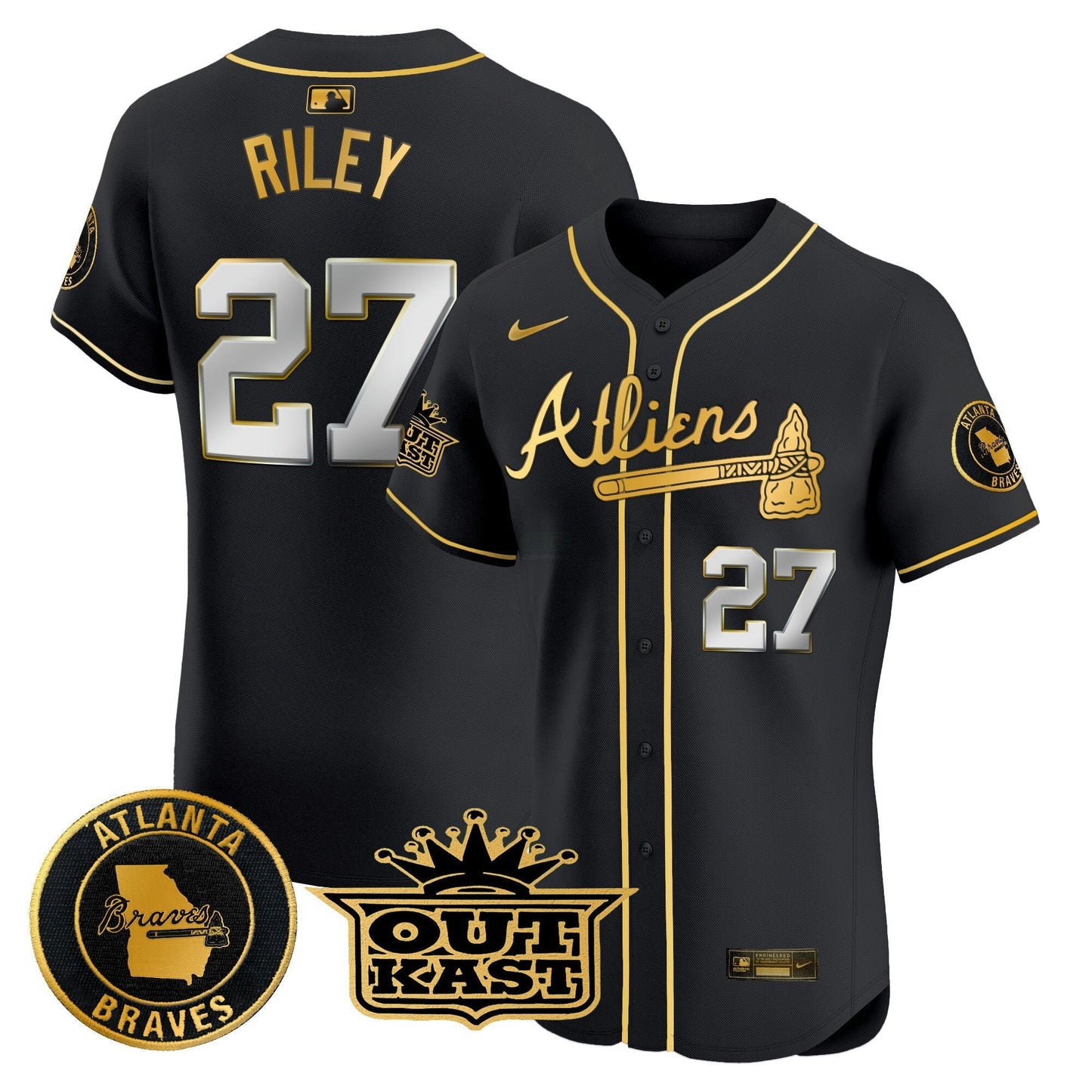 Camisa MLB Men’s Atlanta Atliens Vapor Premier Elite Jersey