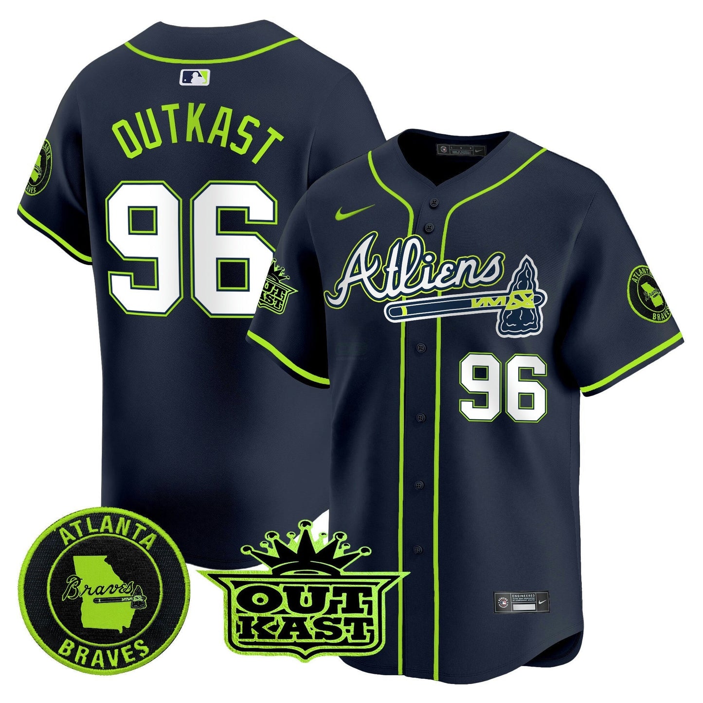 Camisa MLB Men’s Atlanta Atliens Vapor Premier Limited Jersey