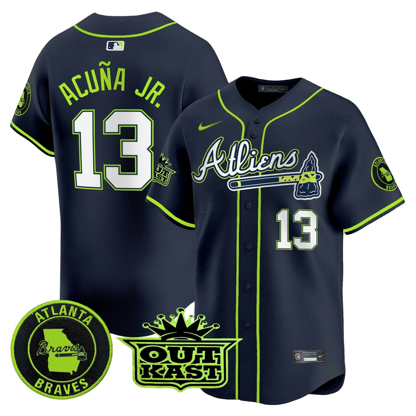 Camisa MLB Men’s Atlanta Atliens Vapor Premier Limited Jersey