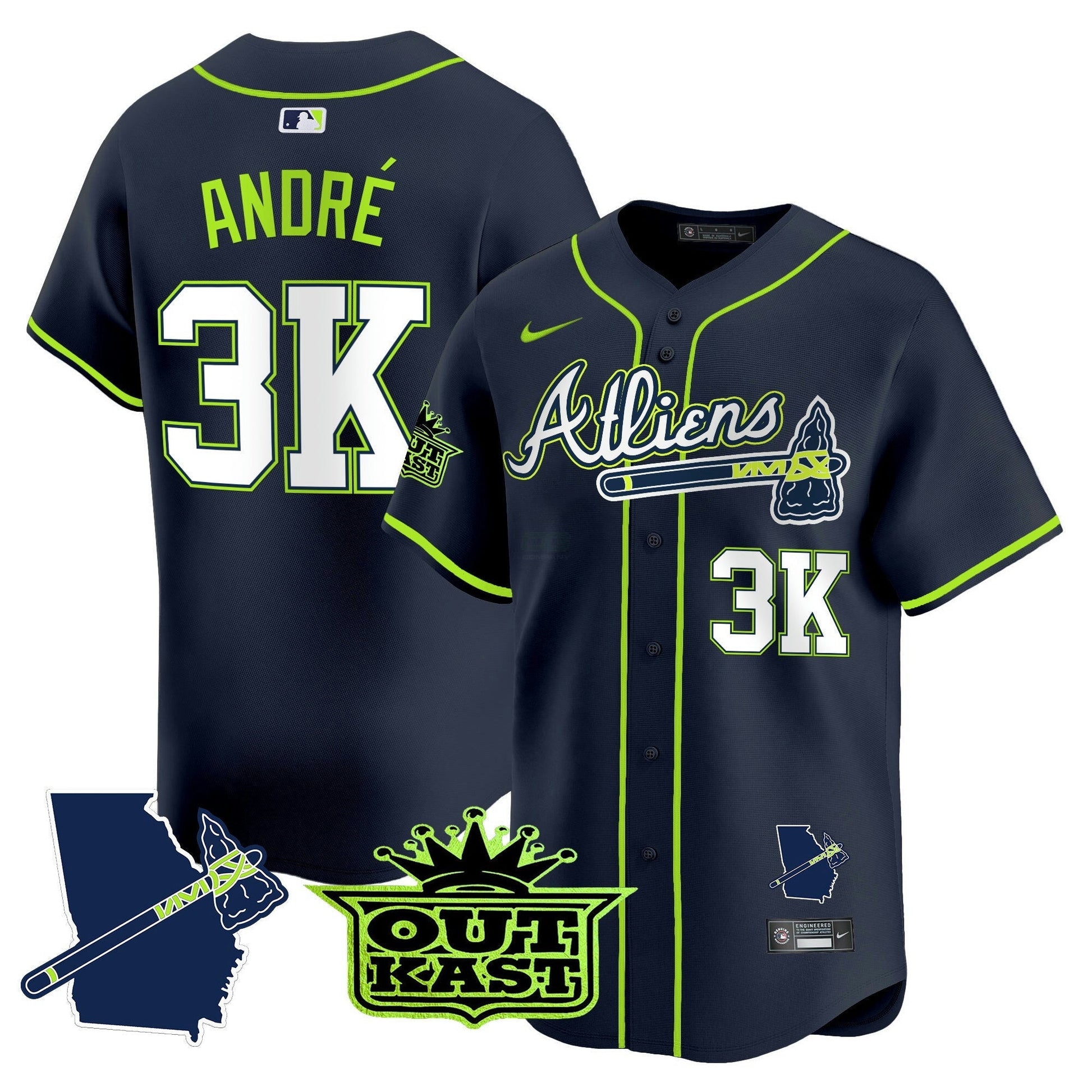 Camisa MLB Men’s Atlanta Atliens Vapor Premier Limited Jersey V2