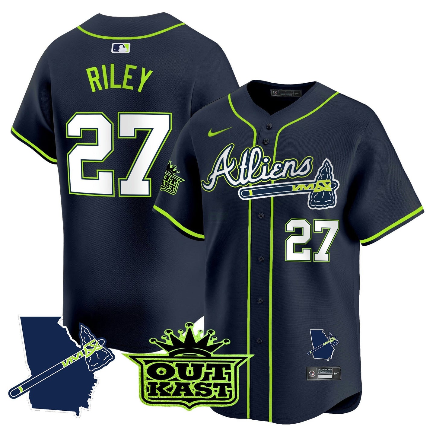 Camisa MLB Men’s Atlanta Atliens Vapor Premier Limited Jersey V2