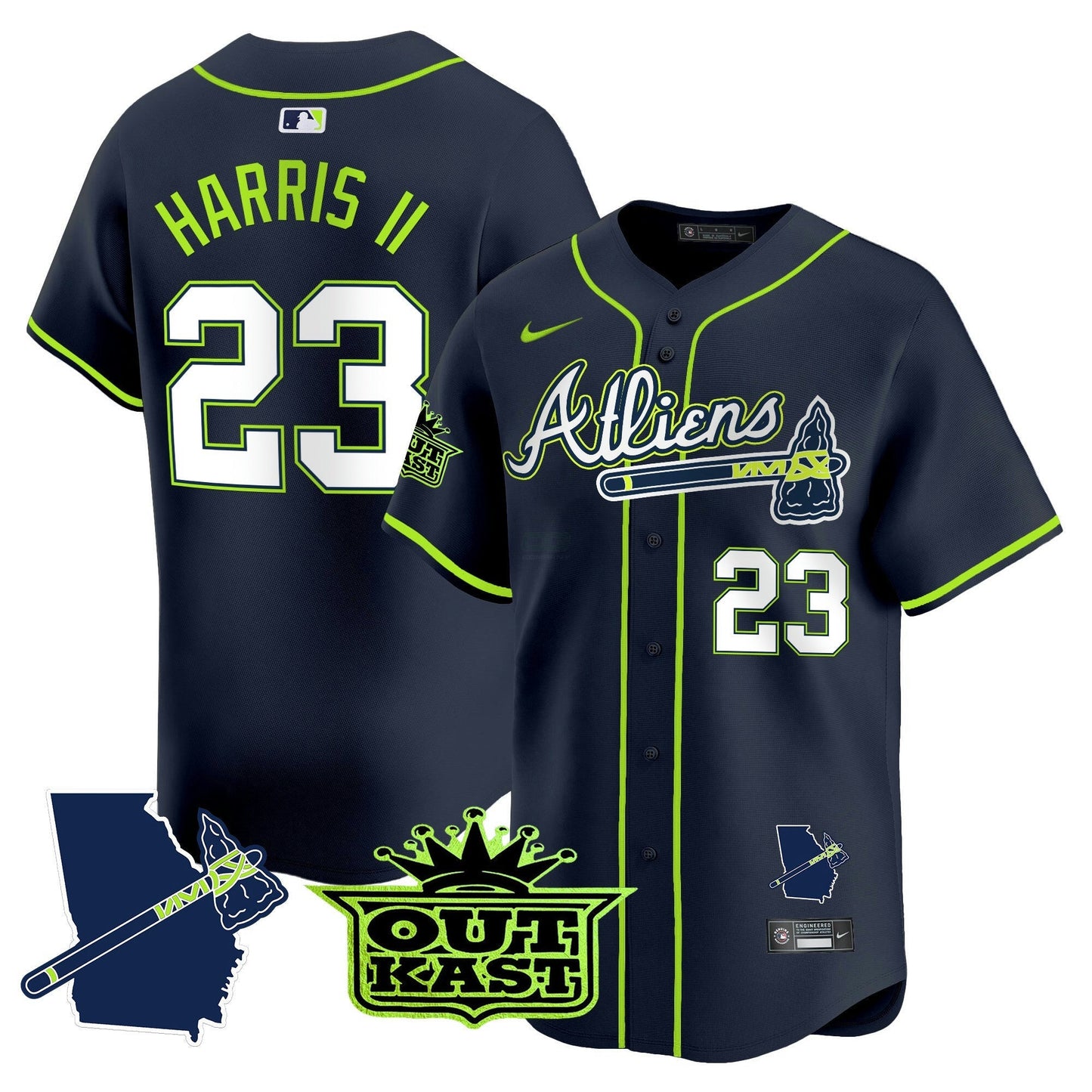 Camisa MLB Men’s Atlanta Atliens Vapor Premier Limited Jersey V2