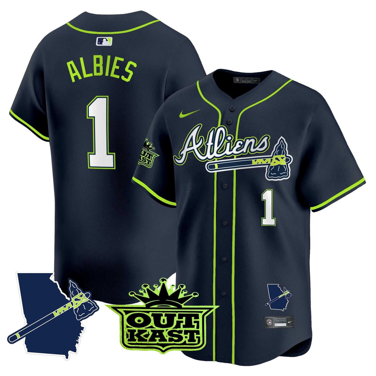 Camisa MLB Men’s Atlanta Atliens Vapor Premier Limited Jersey V2