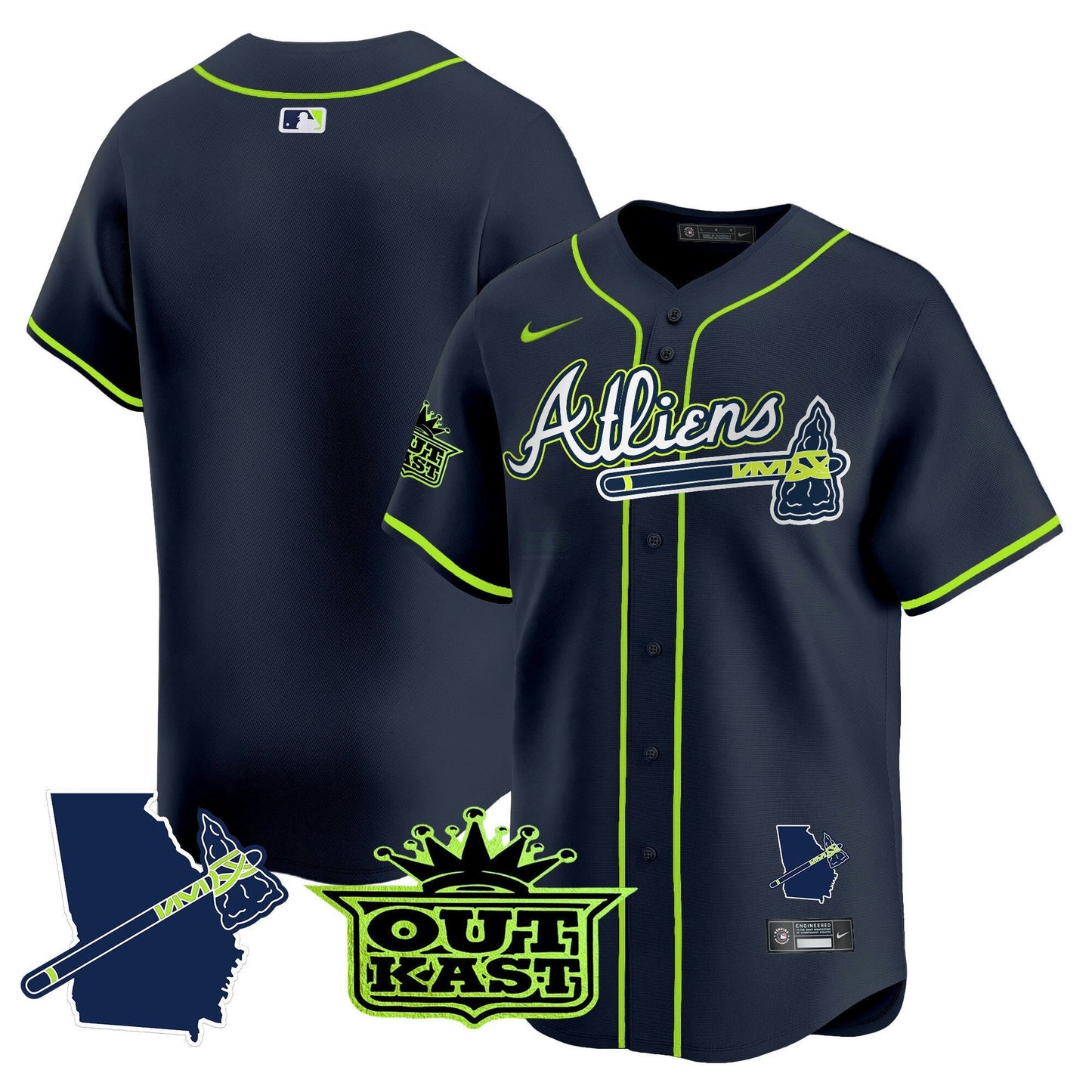 Camisa MLB Men’s Atlanta Atliens Vapor Premier Limited Jersey V2