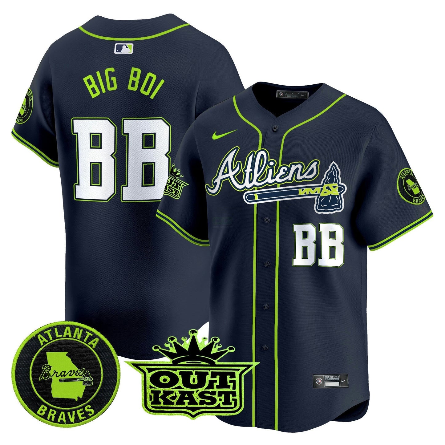 Camisa MLB Men’s Atlanta Atliens Vapor Premier Limited Jersey V4