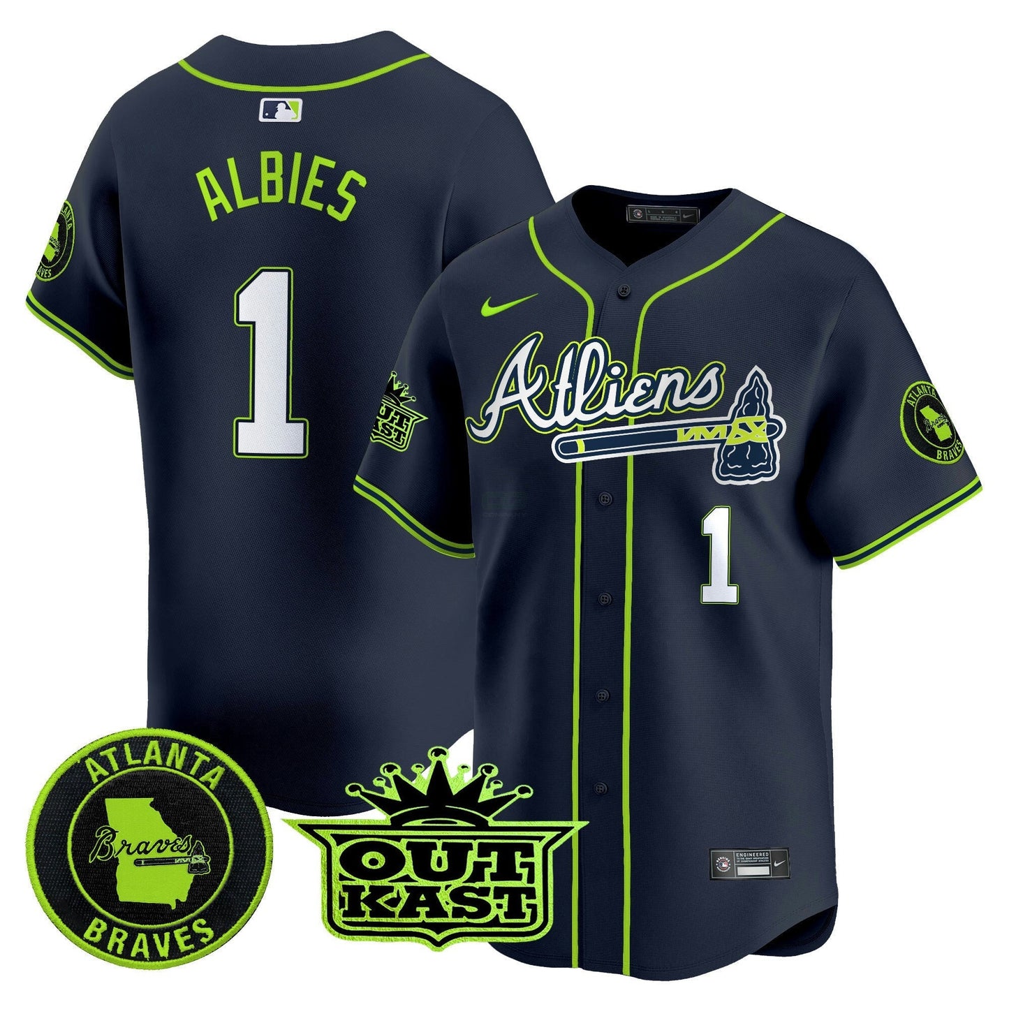 Camisa MLB Men’s Atlanta Atliens Vapor Premier Limited Jersey V4