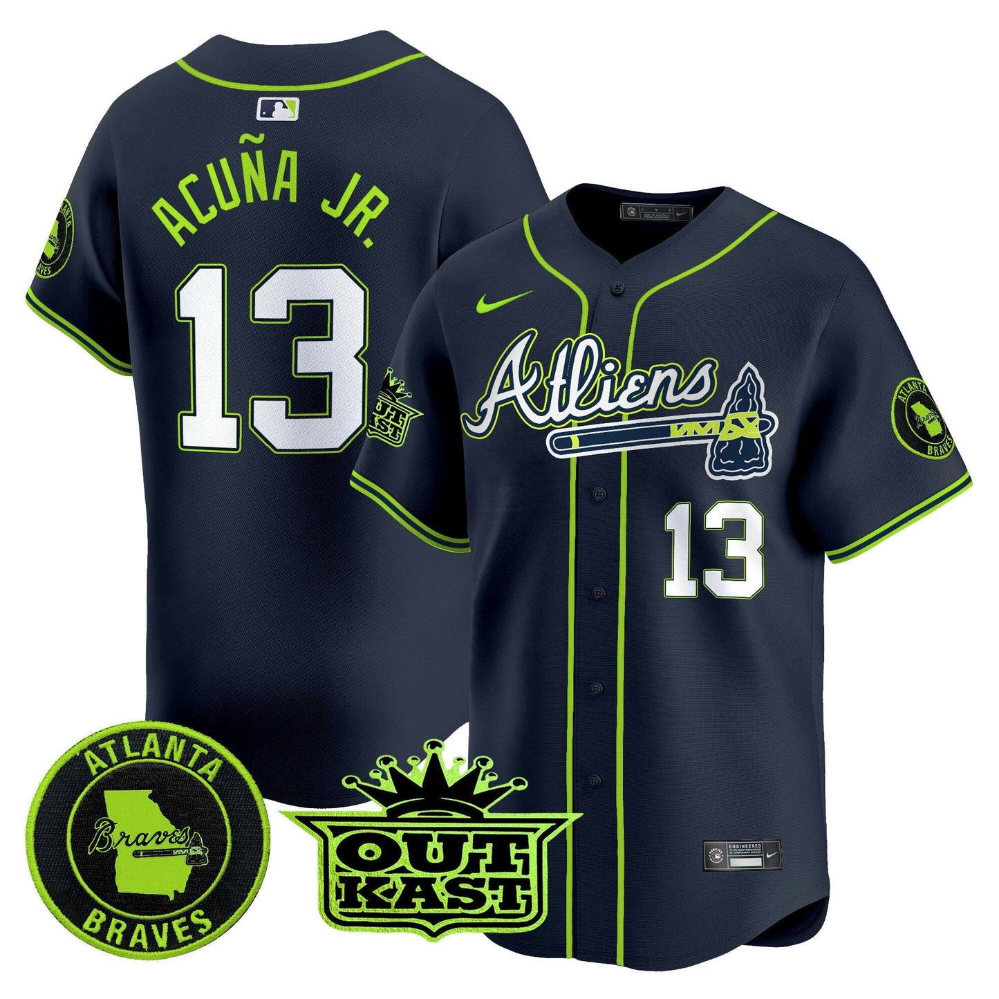 Camisa MLB Men’s Atlanta Atliens Vapor Premier Limited Jersey V4