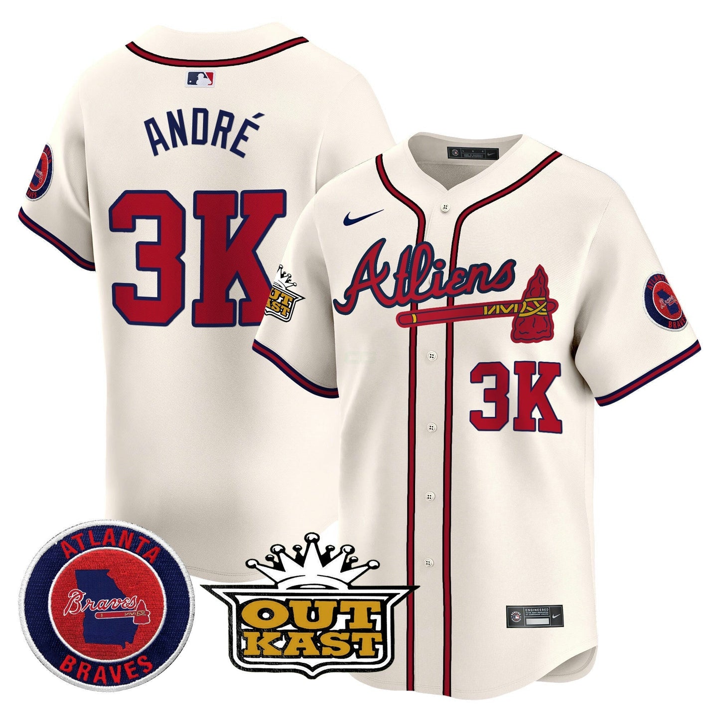 Camisa MLB Men’s Atlanta Atliens Vapor Premier Limited Jersey V4