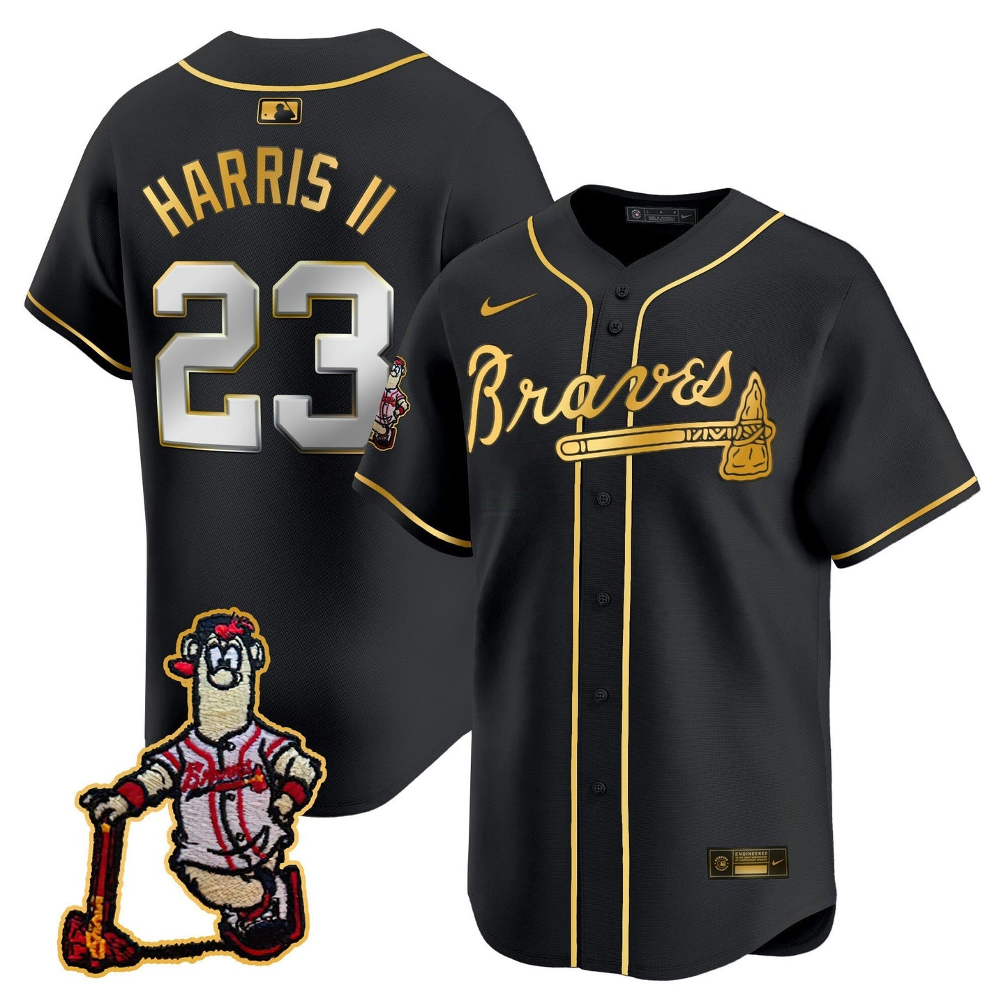 Camisa MLB Men’s Atlanta Blooper Patch Vapor Premier Limited Jersey