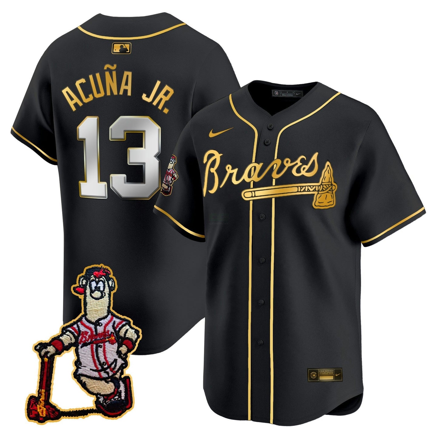 Camisa MLB Men’s Atlanta Blooper Patch Vapor Premier Limited Jersey