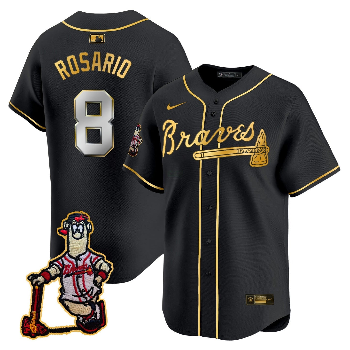 Camisa MLB Men’s Atlanta Blooper Patch Vapor Premier Limited Jersey