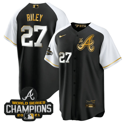 Camisa MLB Men’s Atlanta Champions Alternativa Dourada Cool Base Jersey