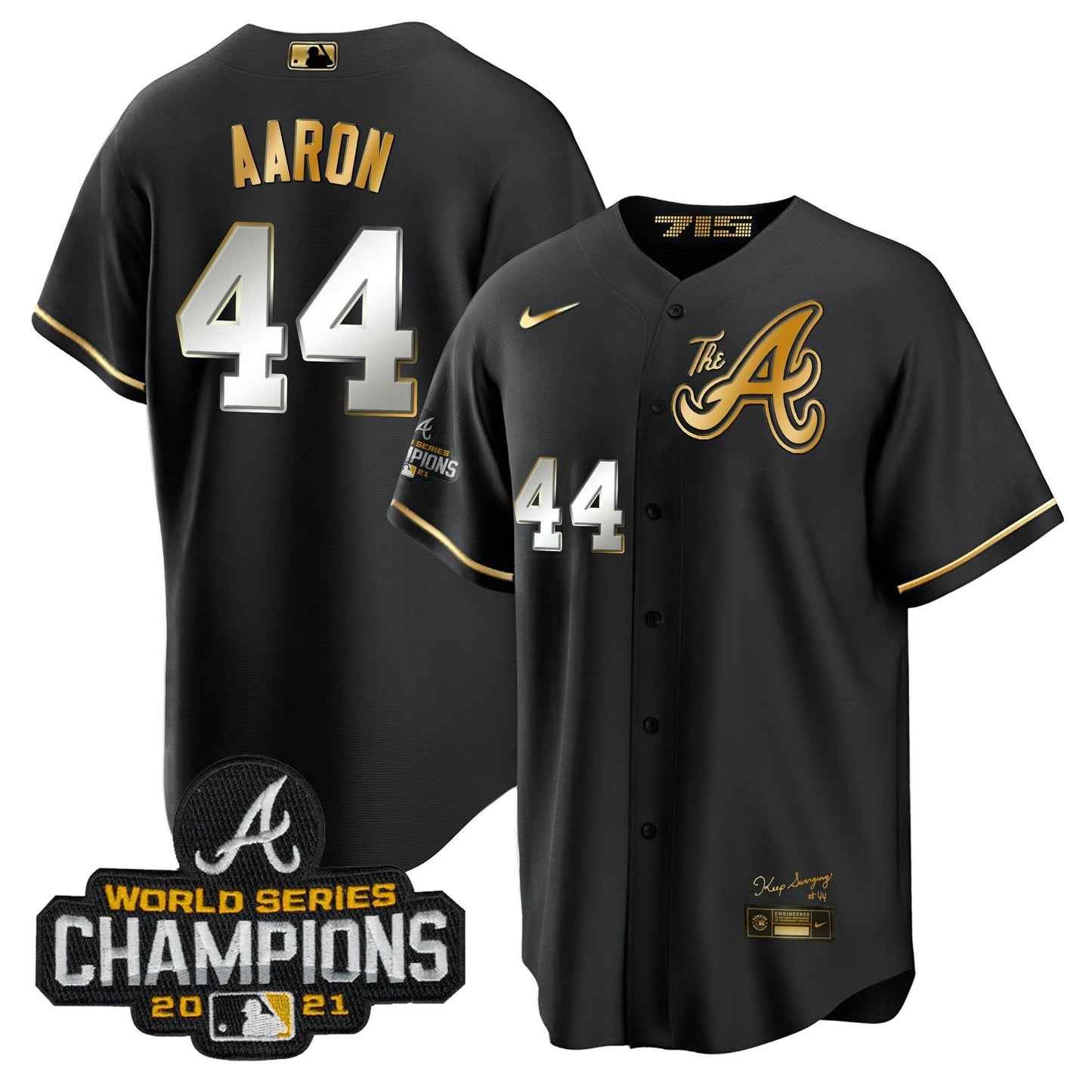 Camisa MLB Men’s Atlanta Champions City Connect Dourada Cool Base Jersey