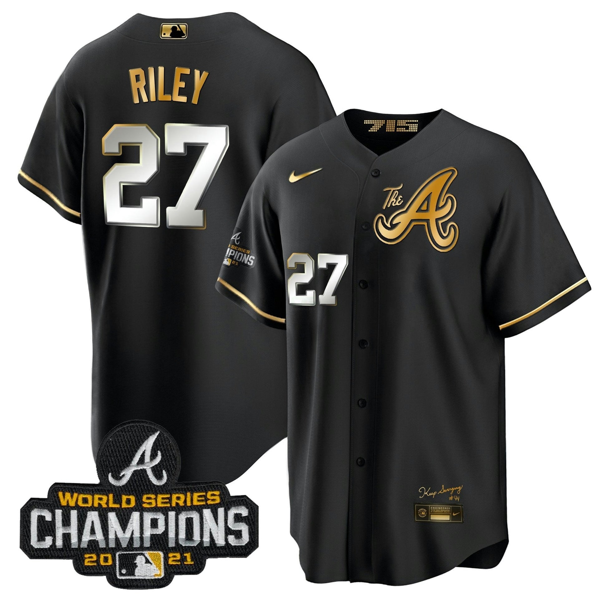 Camisa MLB Men’s Atlanta Champions City Connect Dourada Cool Base Jersey