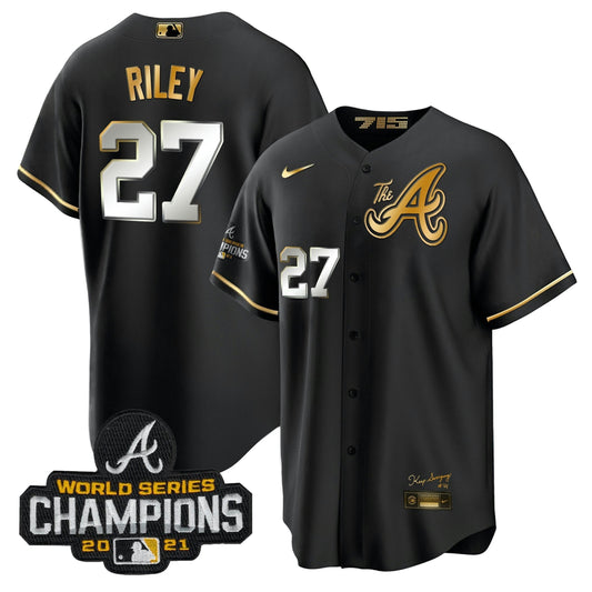 Camisa MLB Men’s Atlanta Champions City Connect Dourada Cool Base Jersey